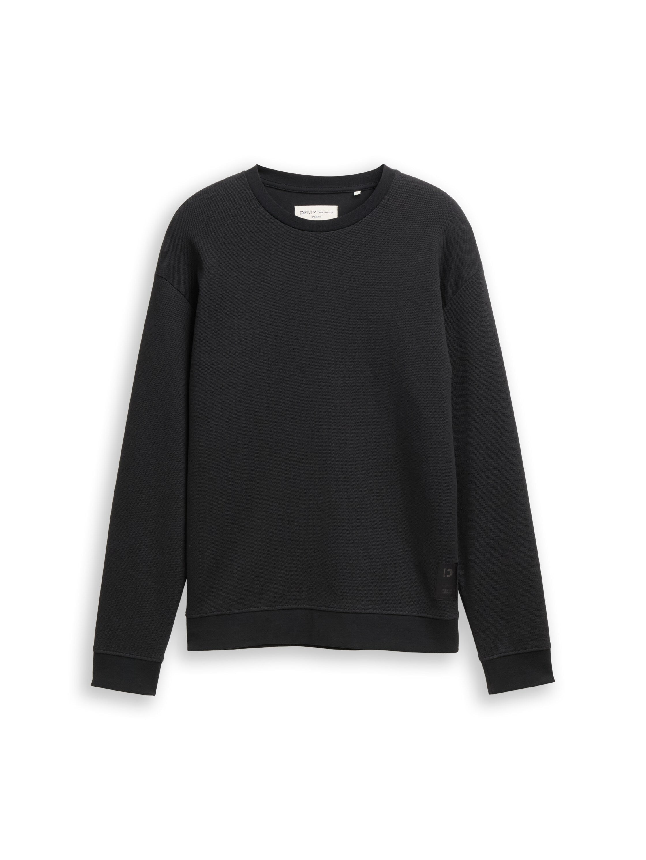 Tom Tailor Round Neck Basic Black Sweater