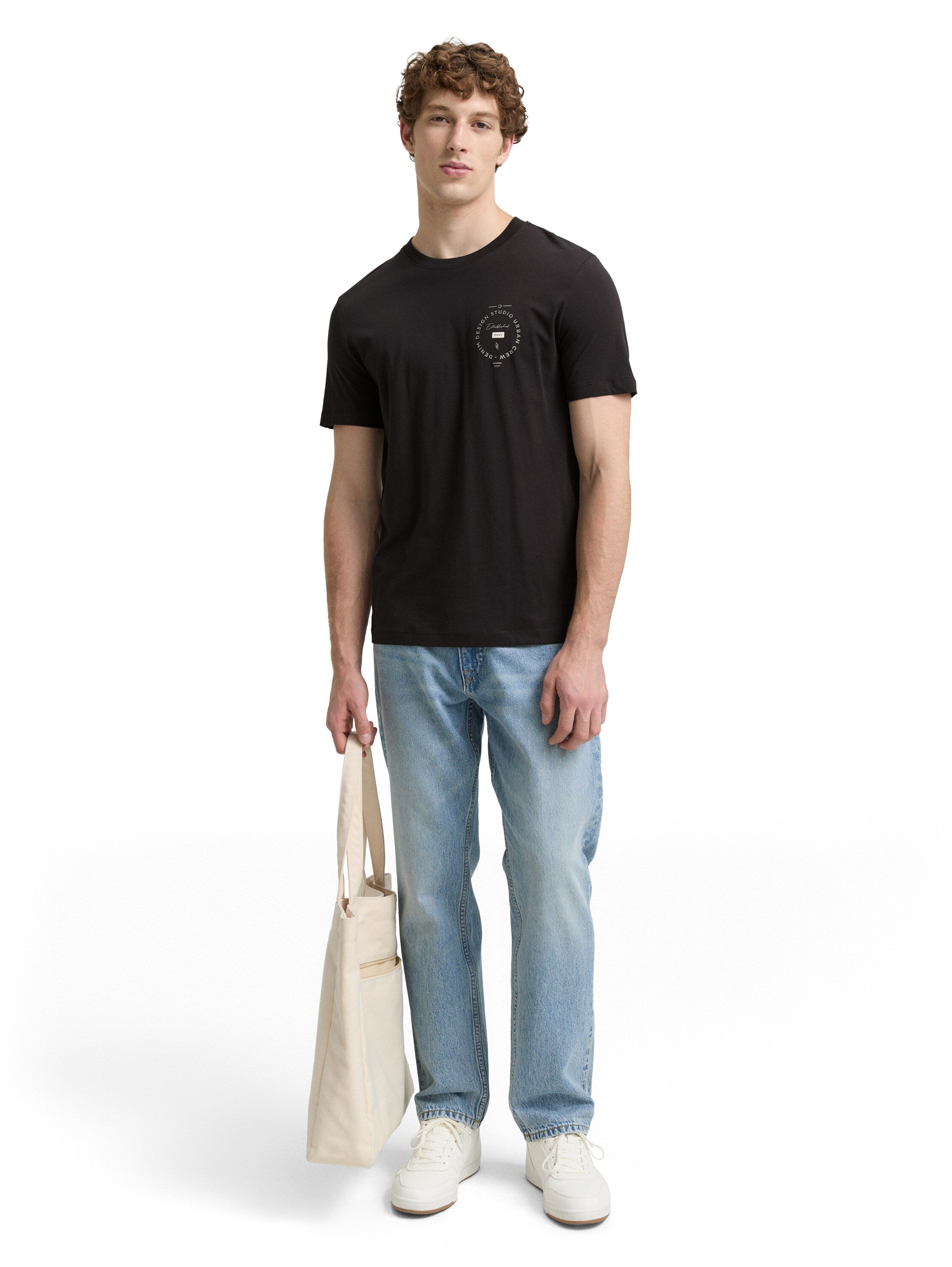 Tom Tailor Black T-shirt with Print