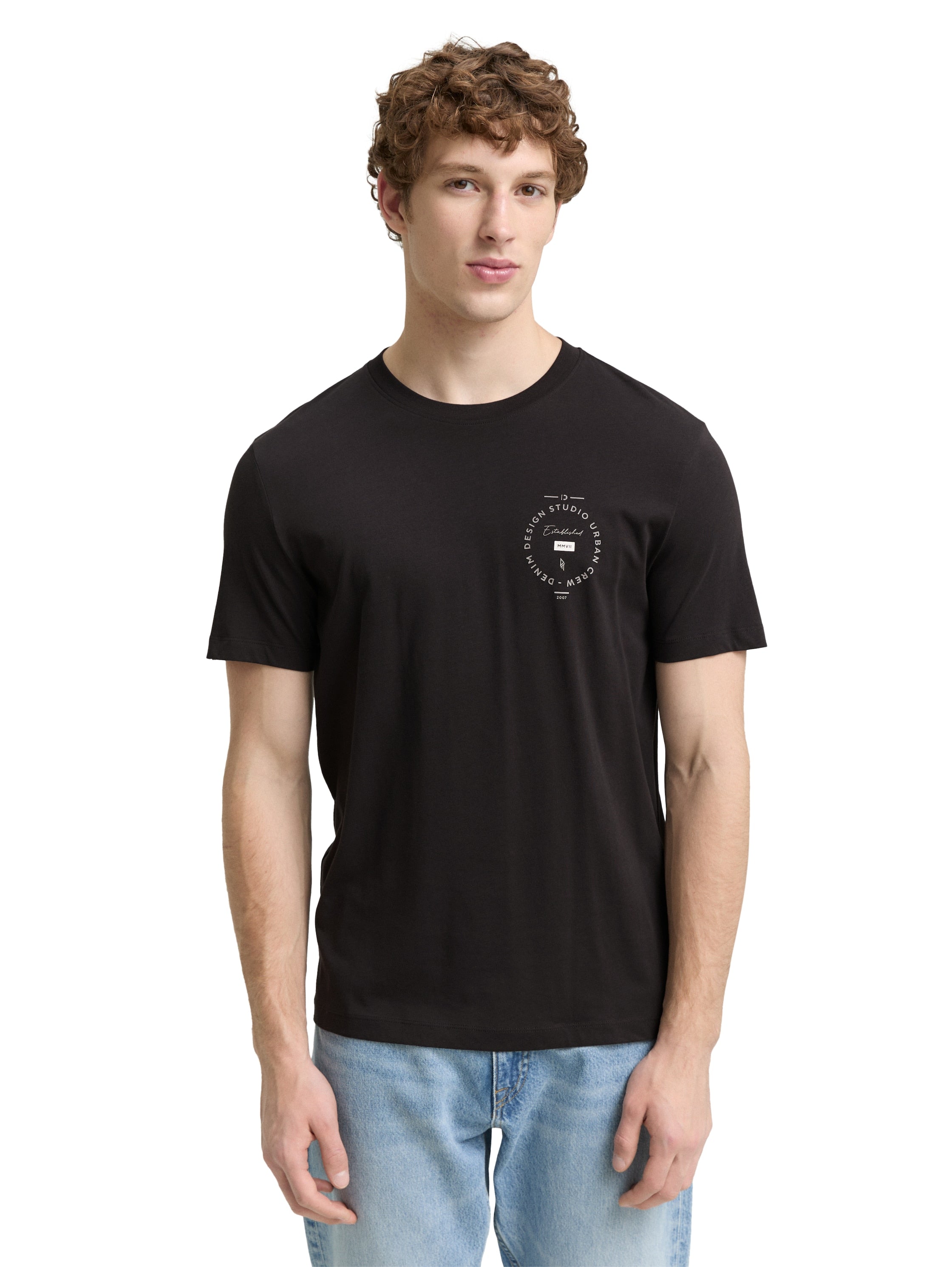 Tom Tailor Black T-shirt with Print