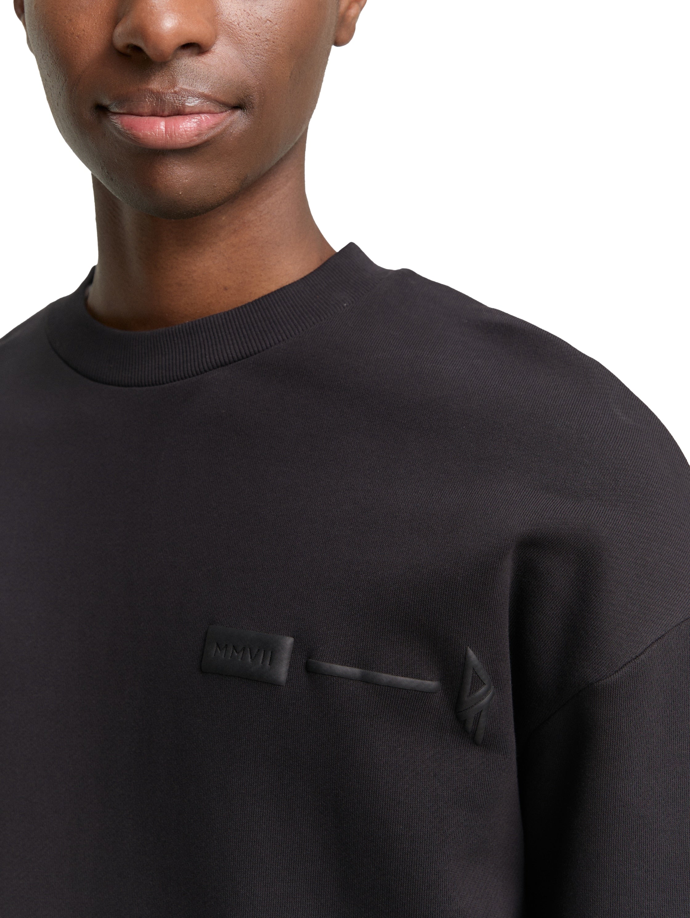 Tom Tailor Relaxed Fit Black Sweater With Back print