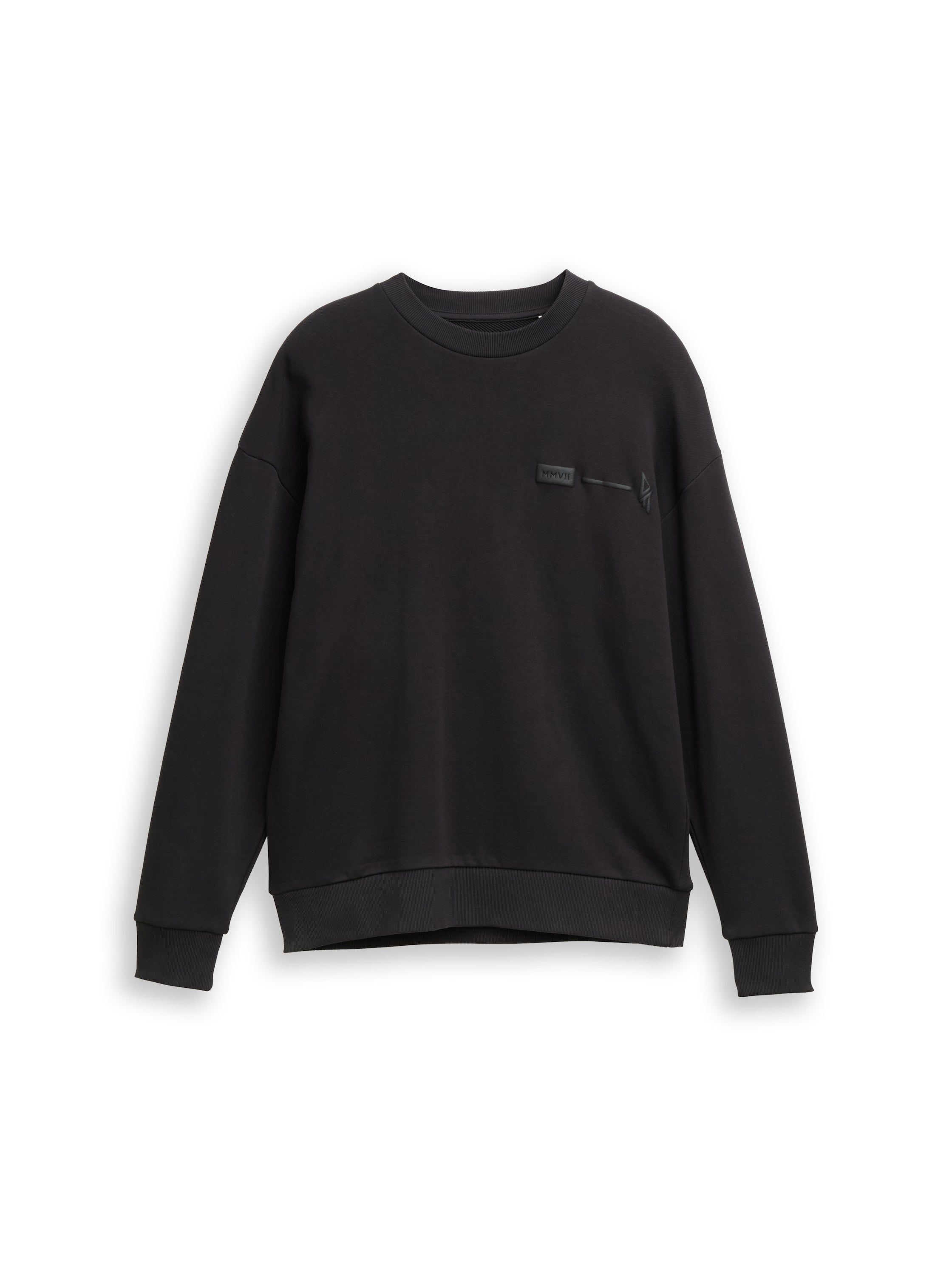 Tom Tailor Relaxed Fit Black Sweater With Back print