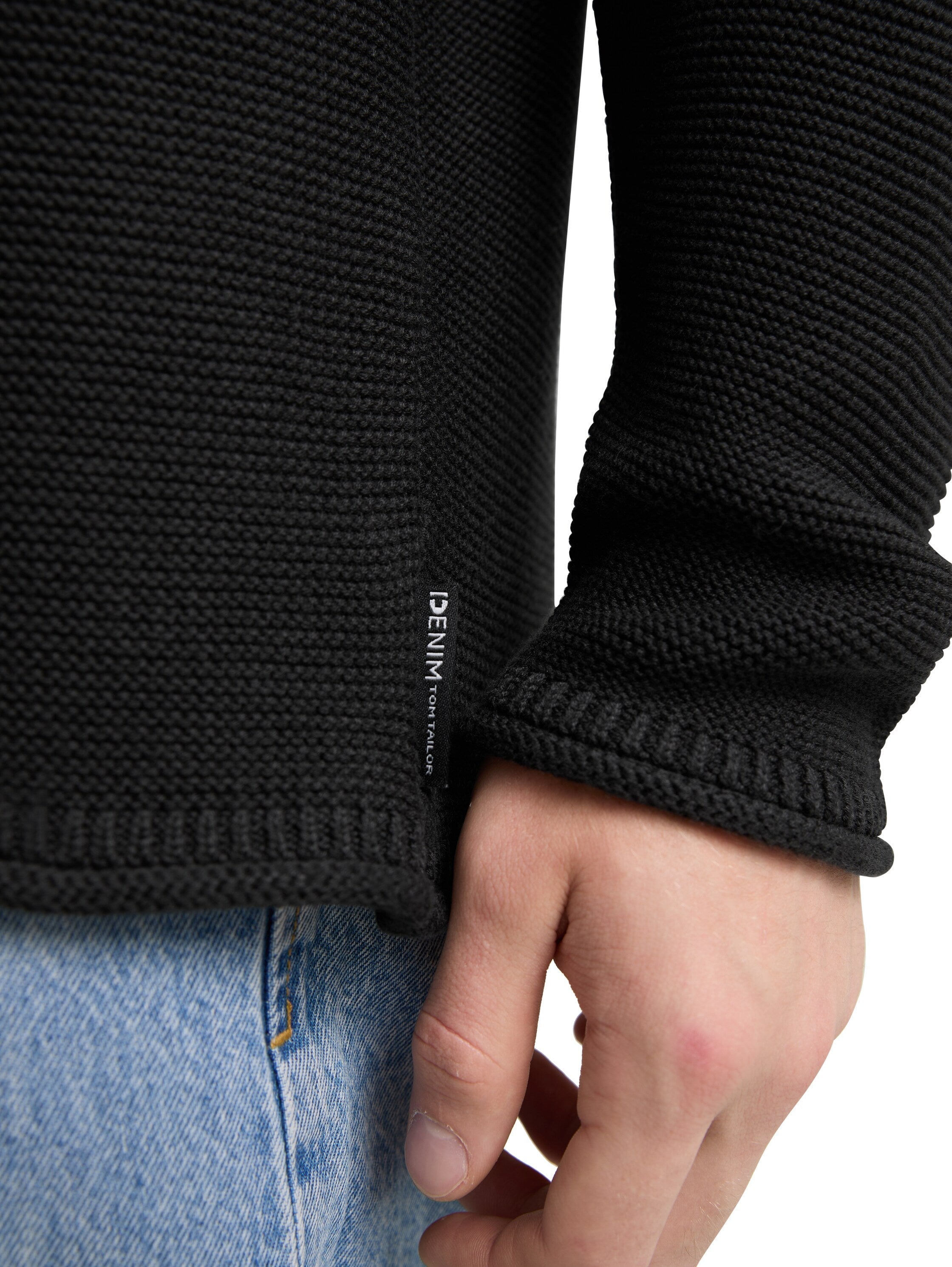 Tom Tailor Relaxed Fit Black Pullover