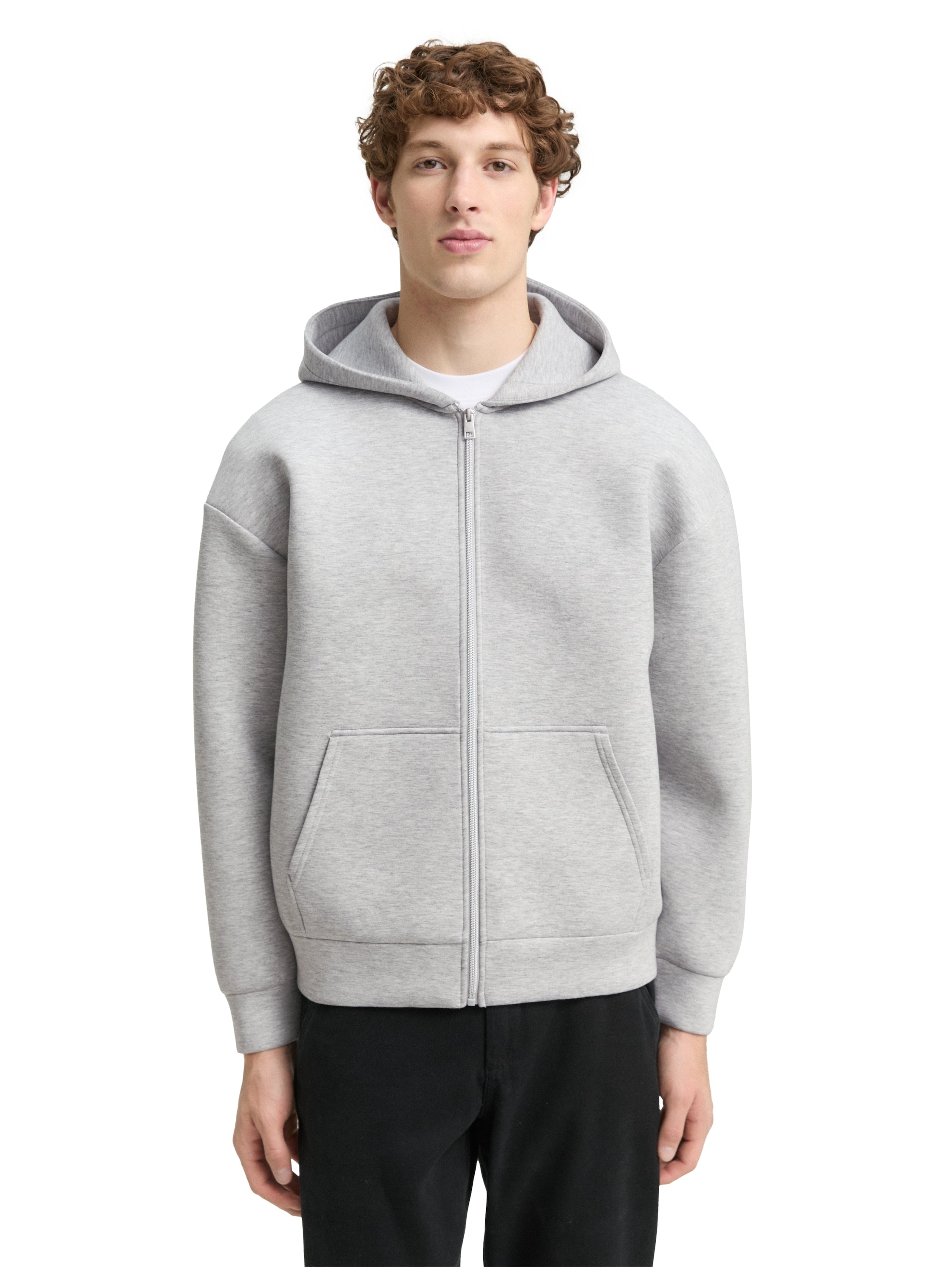 Tom Tailor Relaxed Fit Hoodie Sweat Grey Jacket From Scuba