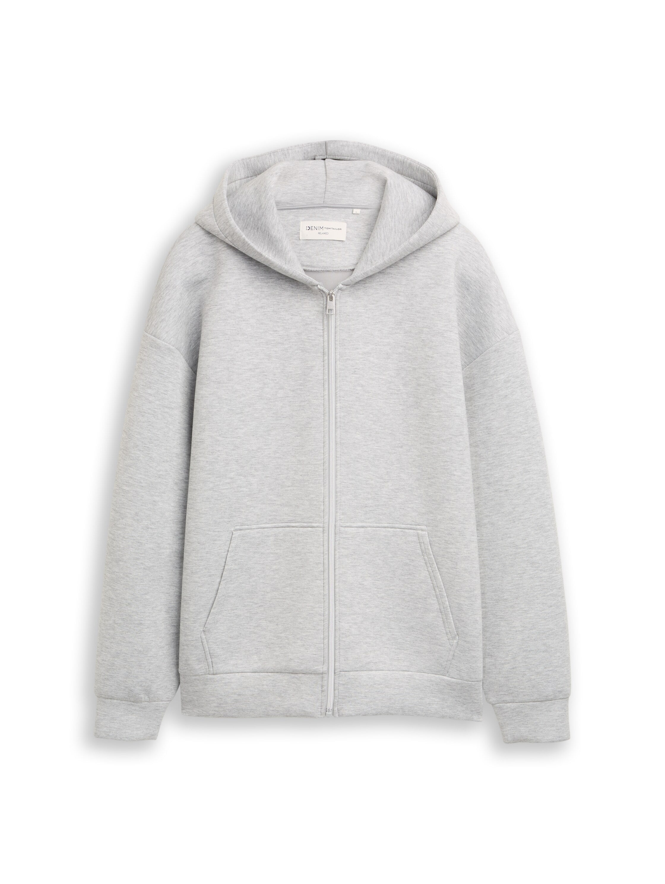 Tom Tailor Relaxed Fit Hoodie Sweat Grey Jacket From Scuba