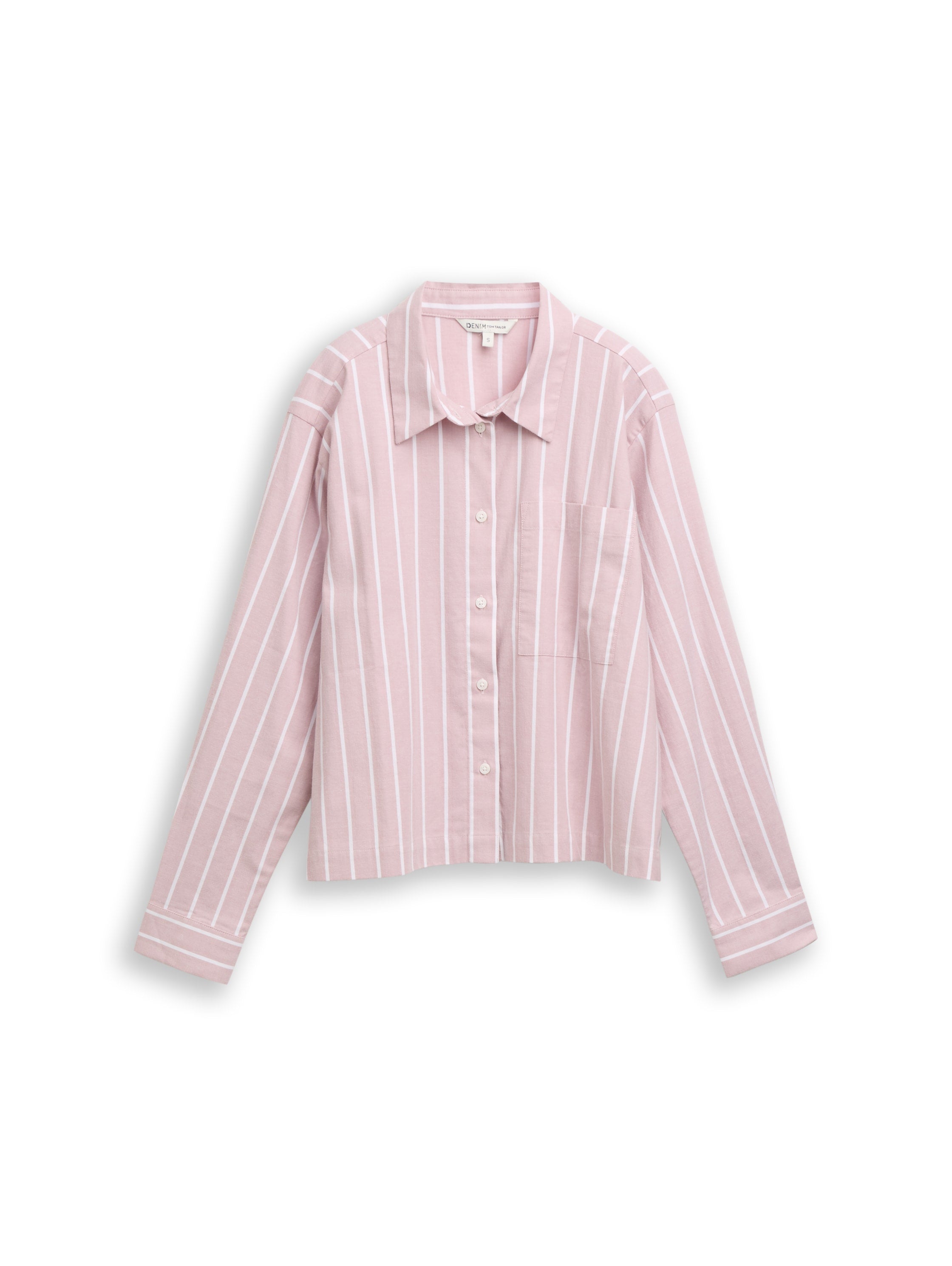 Tom Tailor Boxy Fit Rose With White Stripe Shirt
