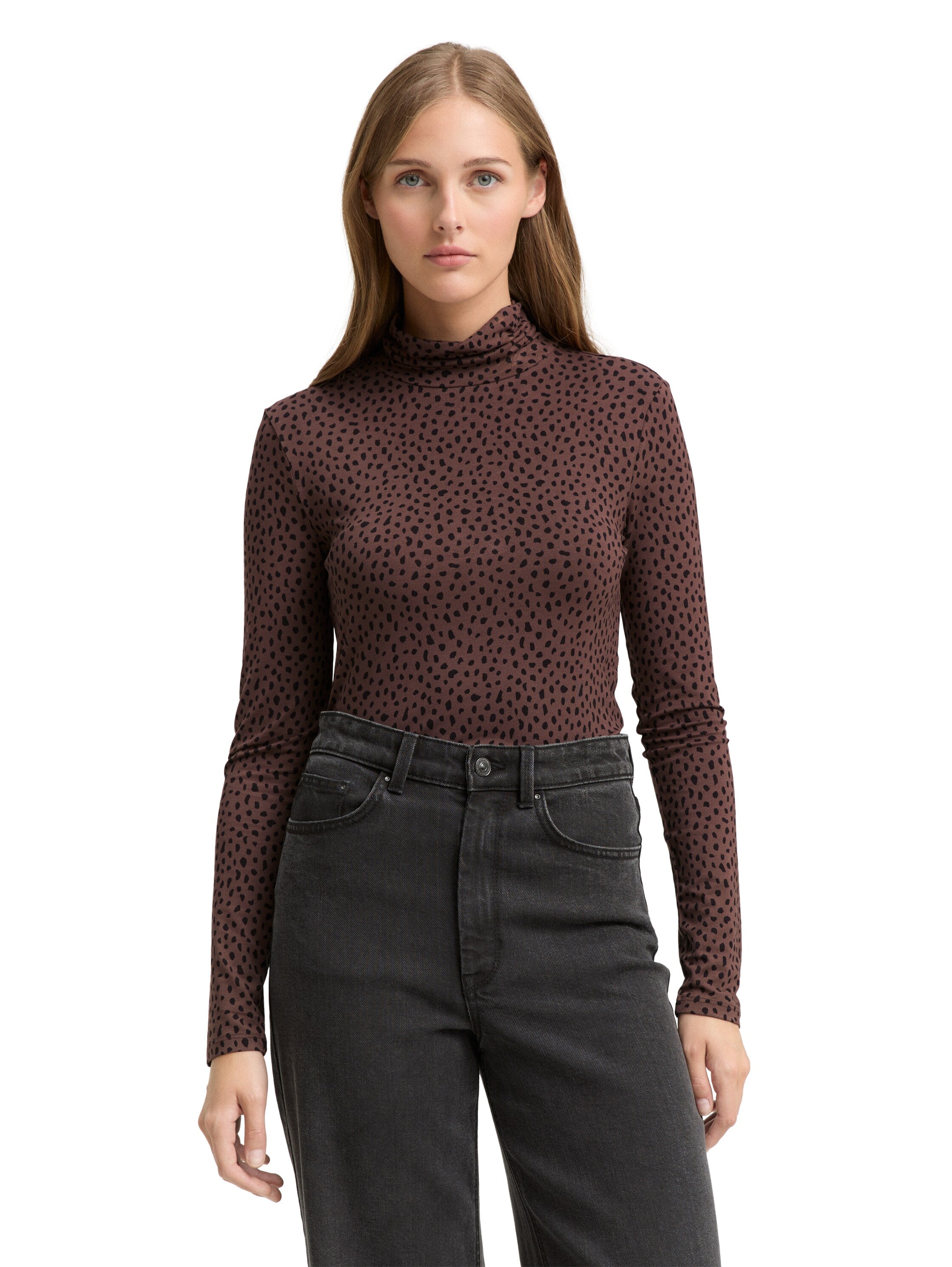 Tom Tailor Basic Turtleneck Printed T-shirt