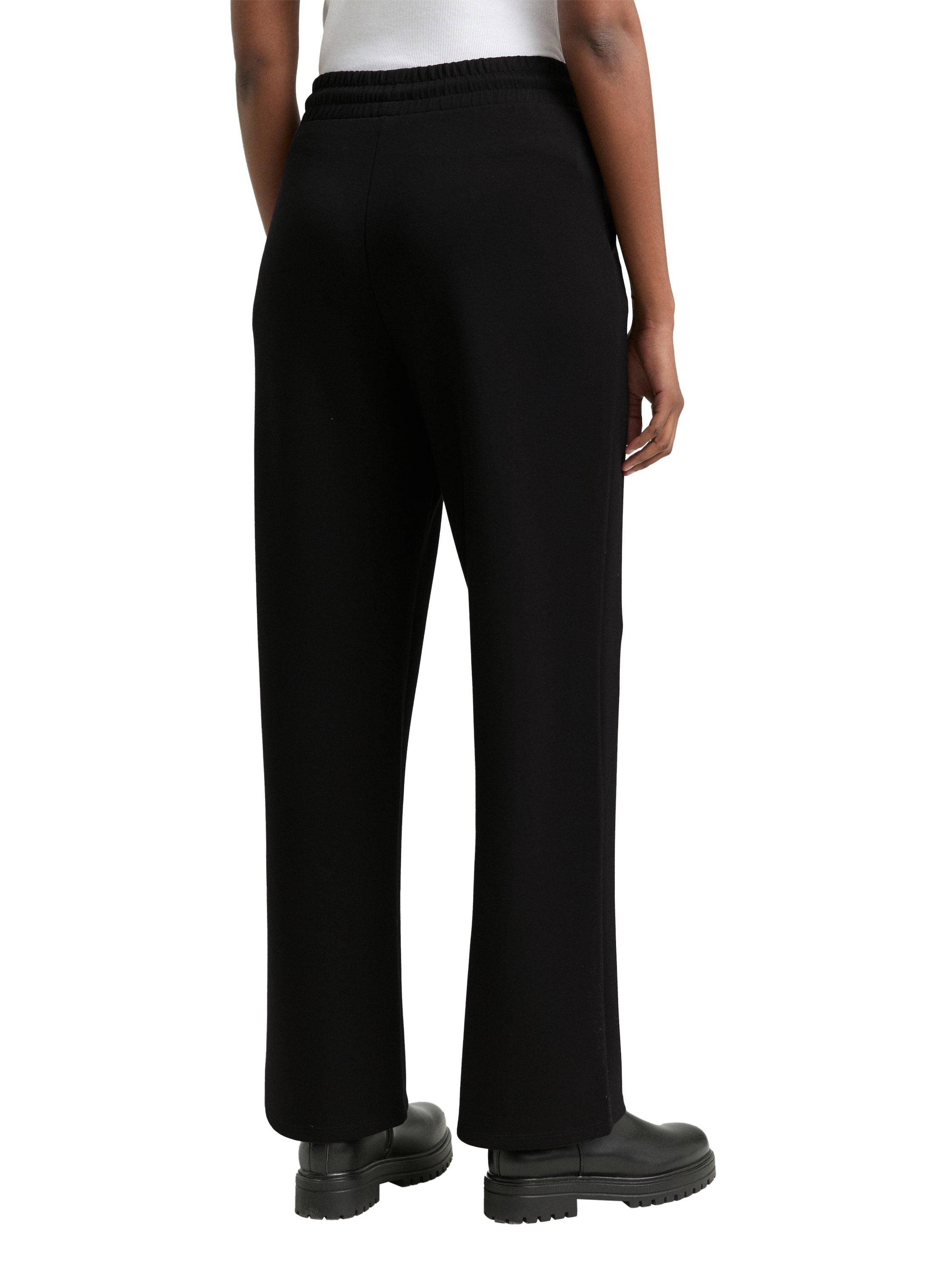 Tom Tailor Deep Black Straight Scuba Pant