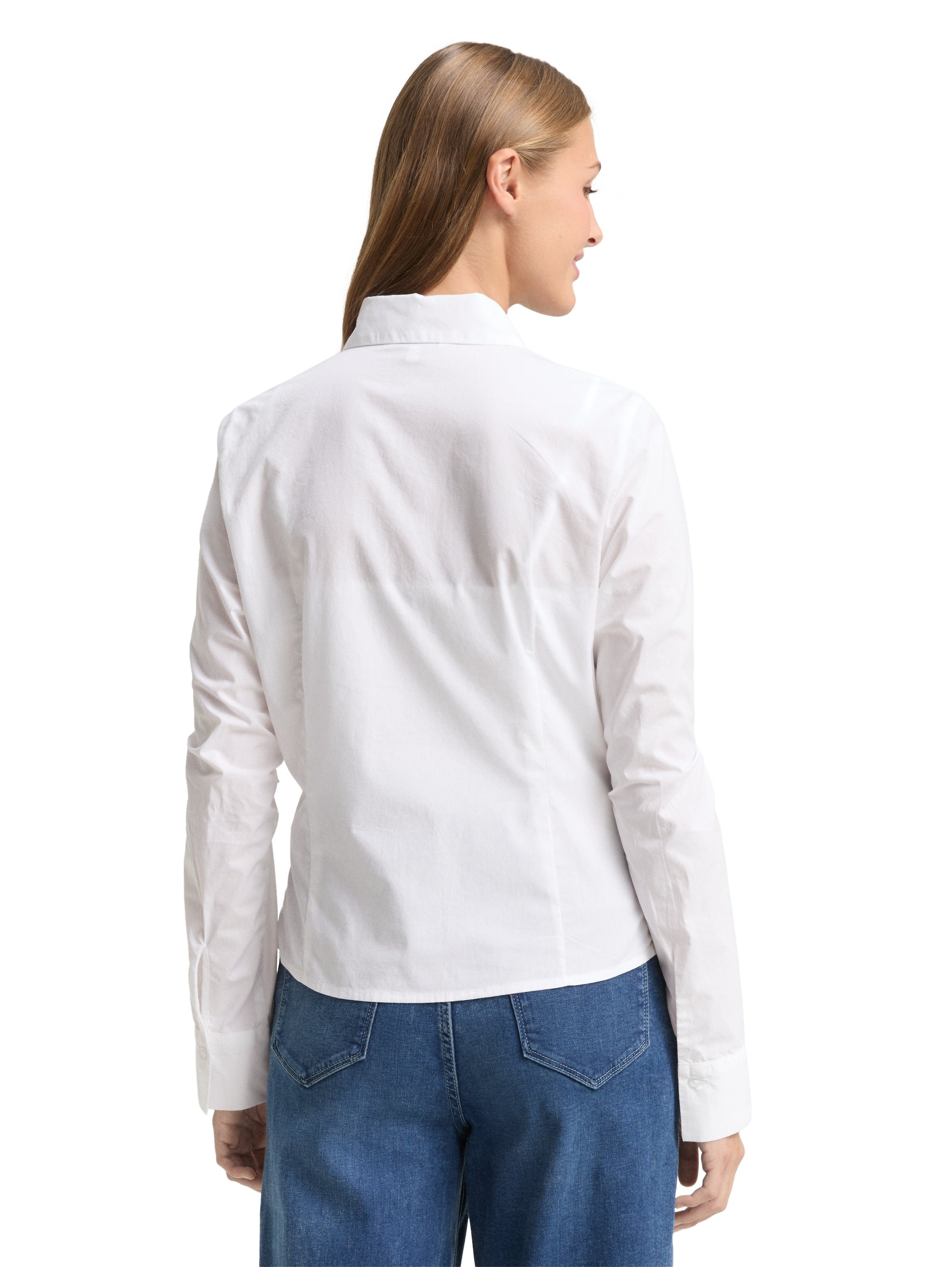 Tom Tailor White Fitted Cotton Shirt