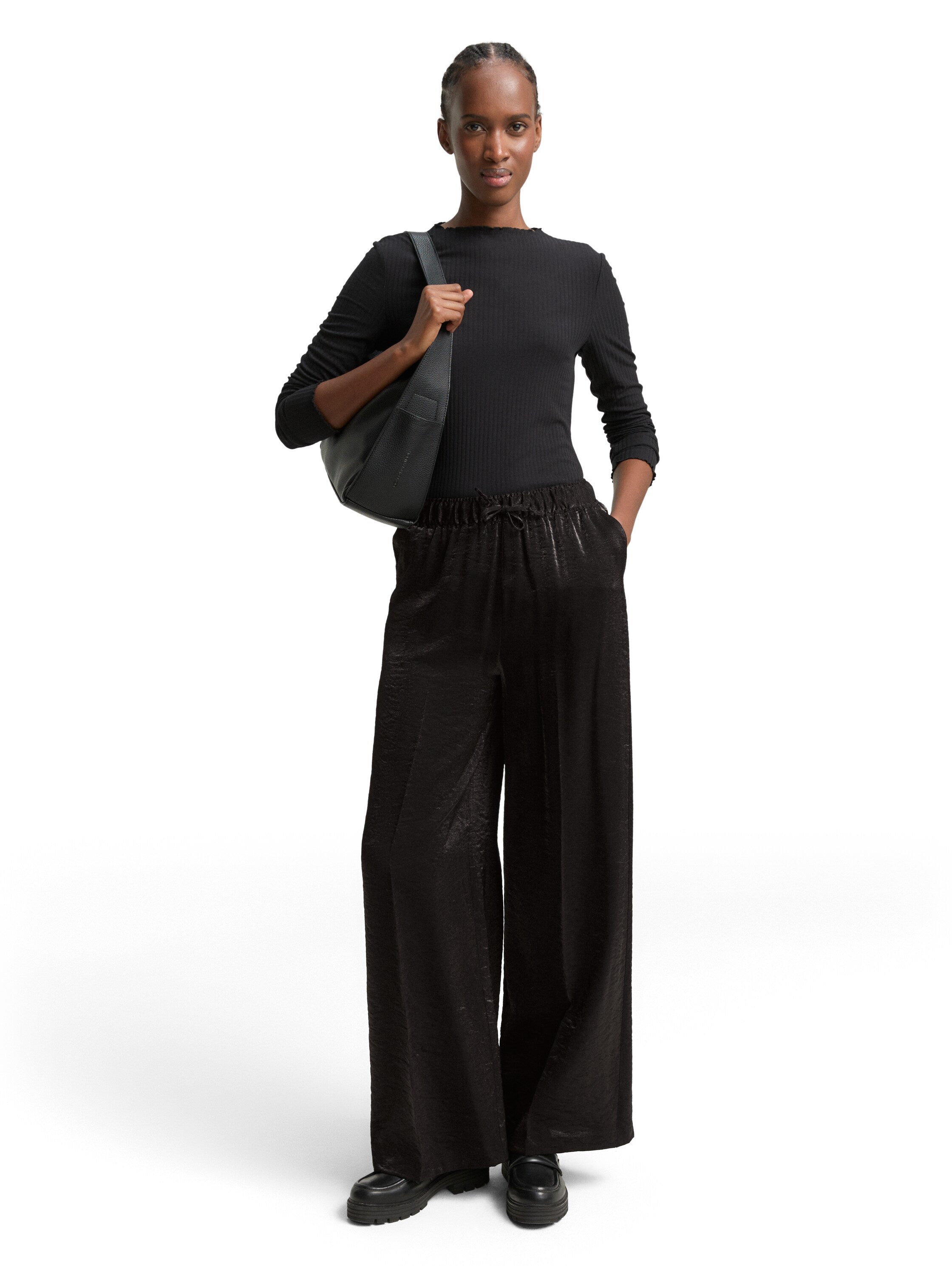 Tom Tailor Black Wide Leg Pants