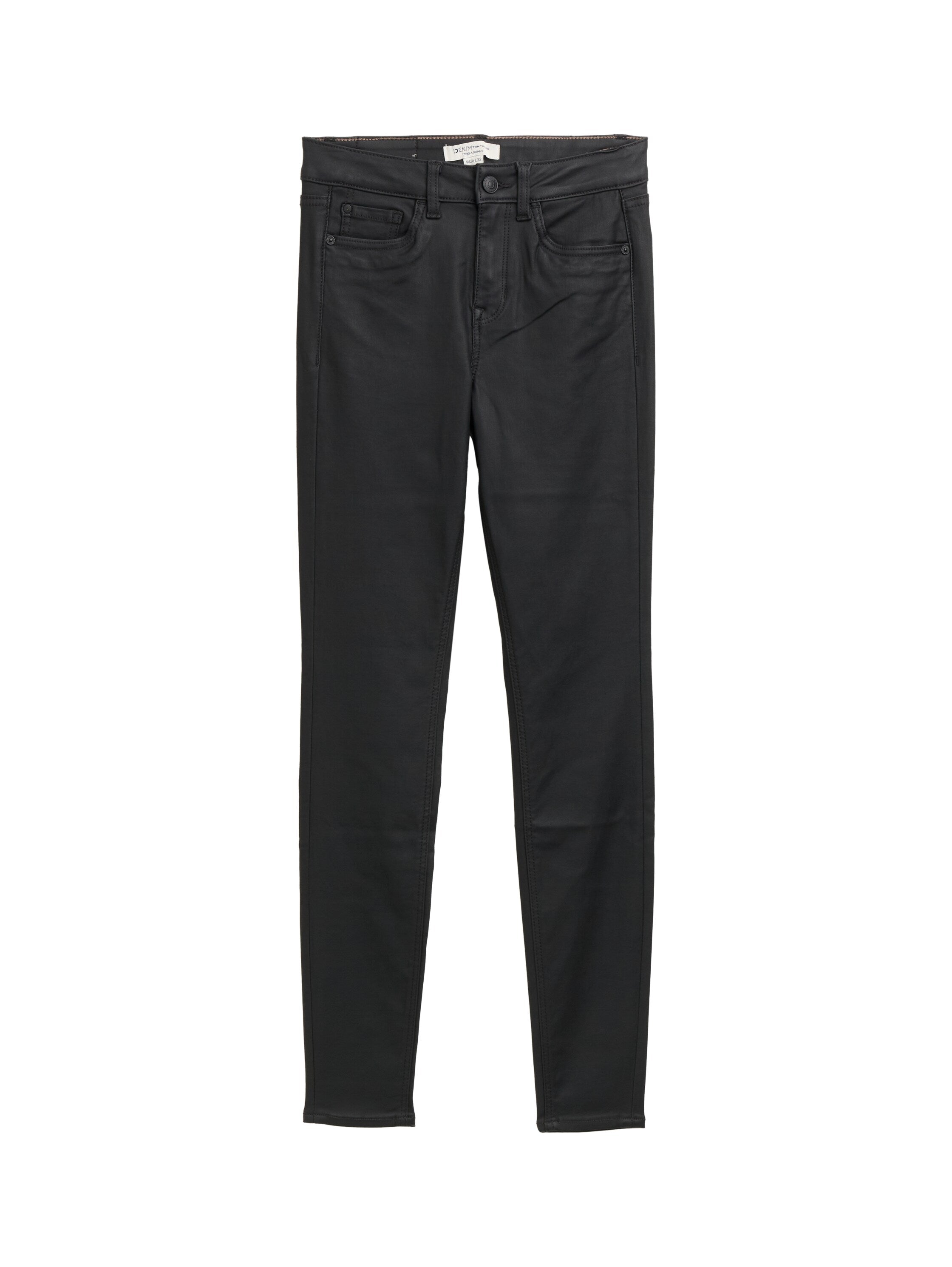 Tom Tailor Black Coated Skinny Jeans