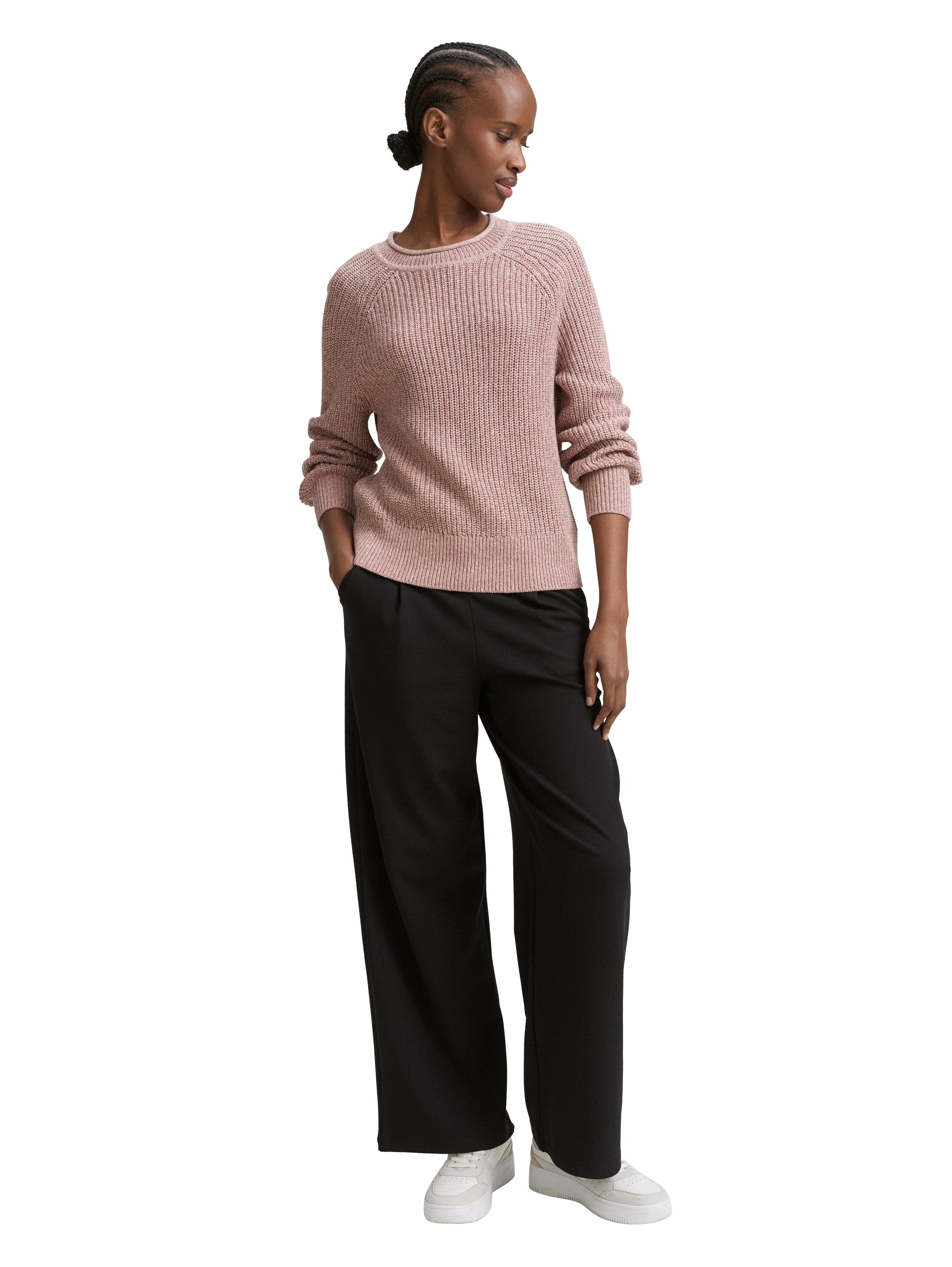 Tom Tailor Knitted Rose Pullover With Slight Ballons Sleeves
