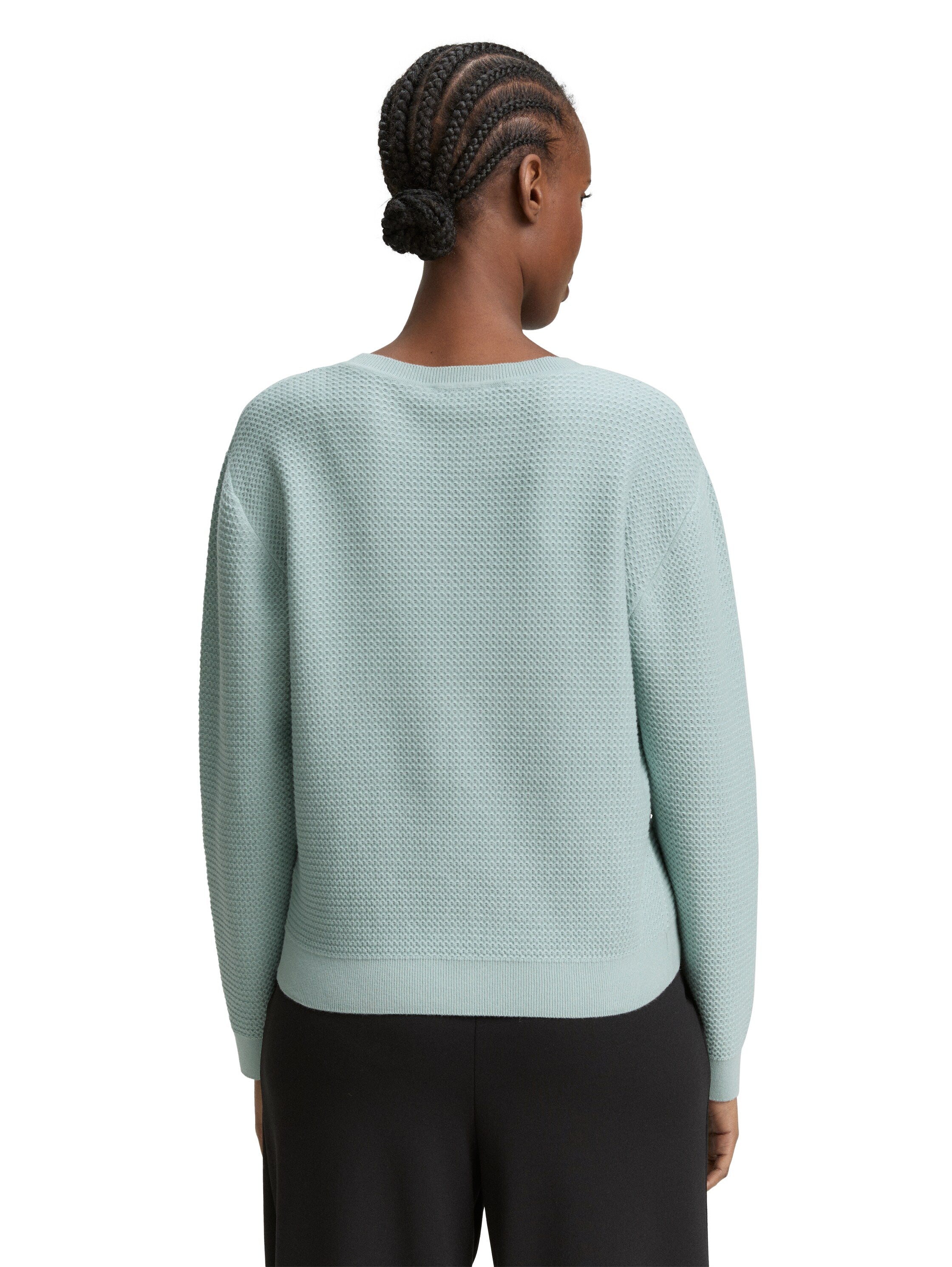 Tom Tailor Silver Cloud Blue Simple Sweater