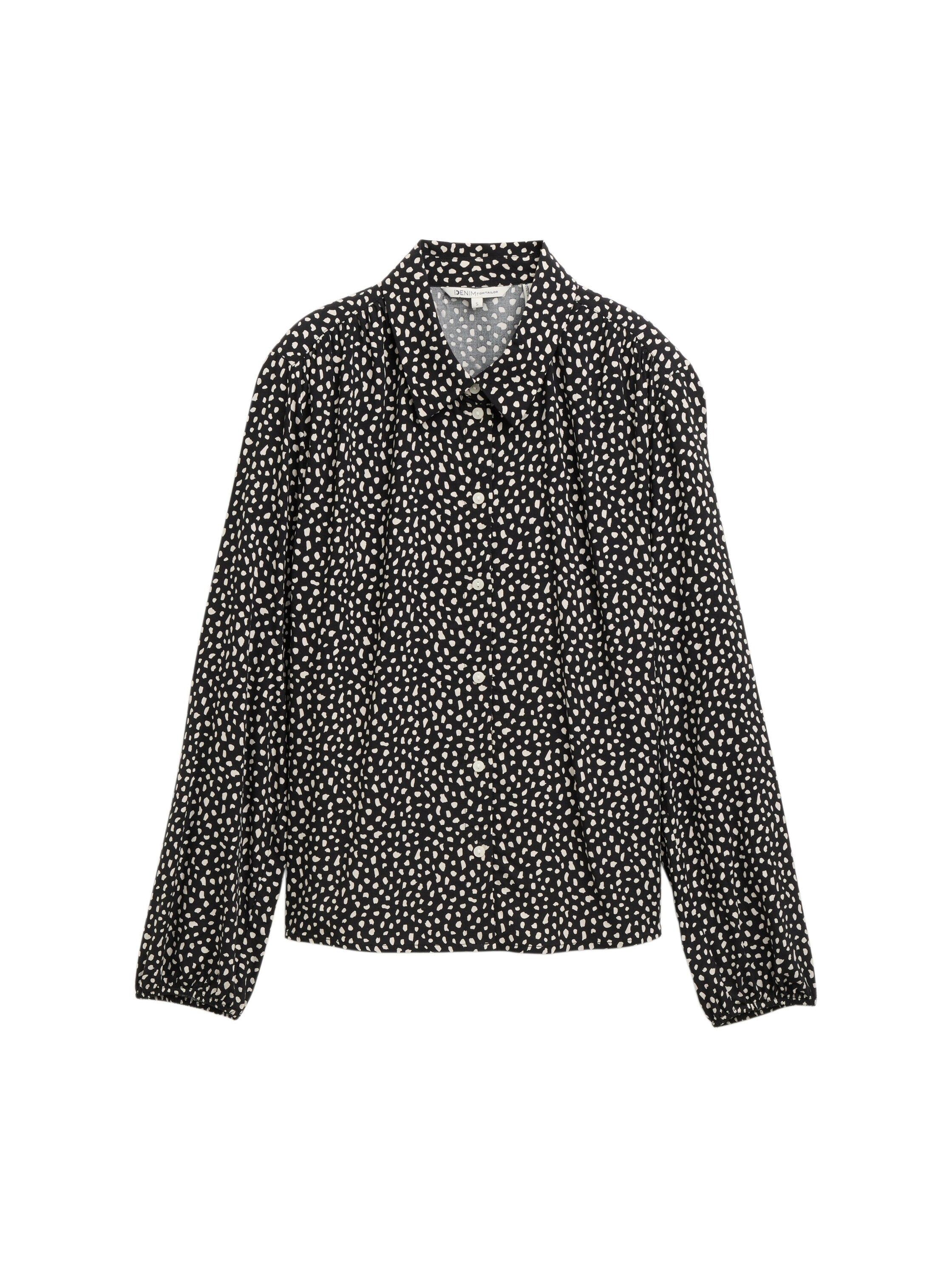 Tom Tailor Black And White Dotted Print Shirt
