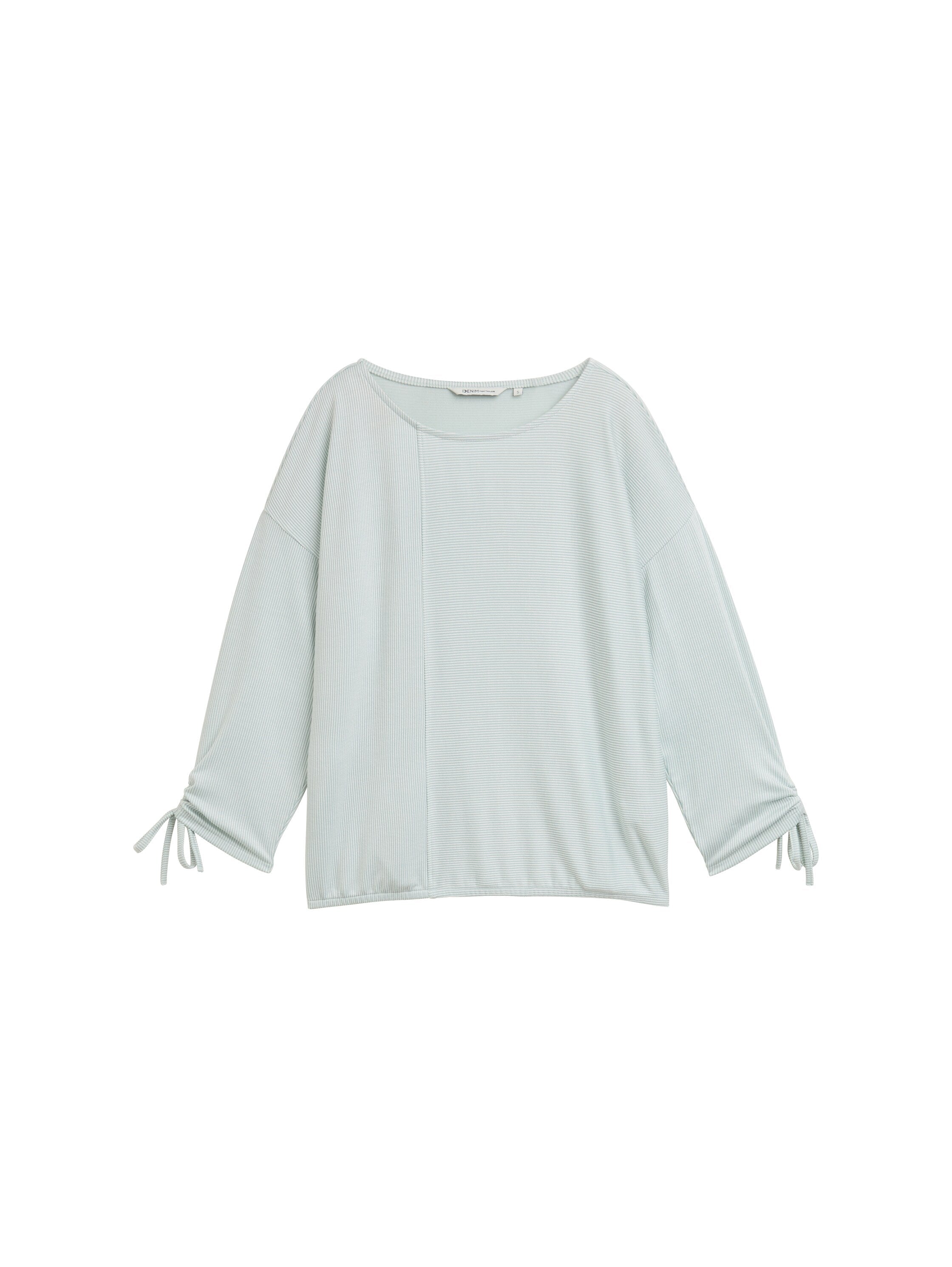 Tom Tailor Loose Fit Mint Top With Gathered Sleeves