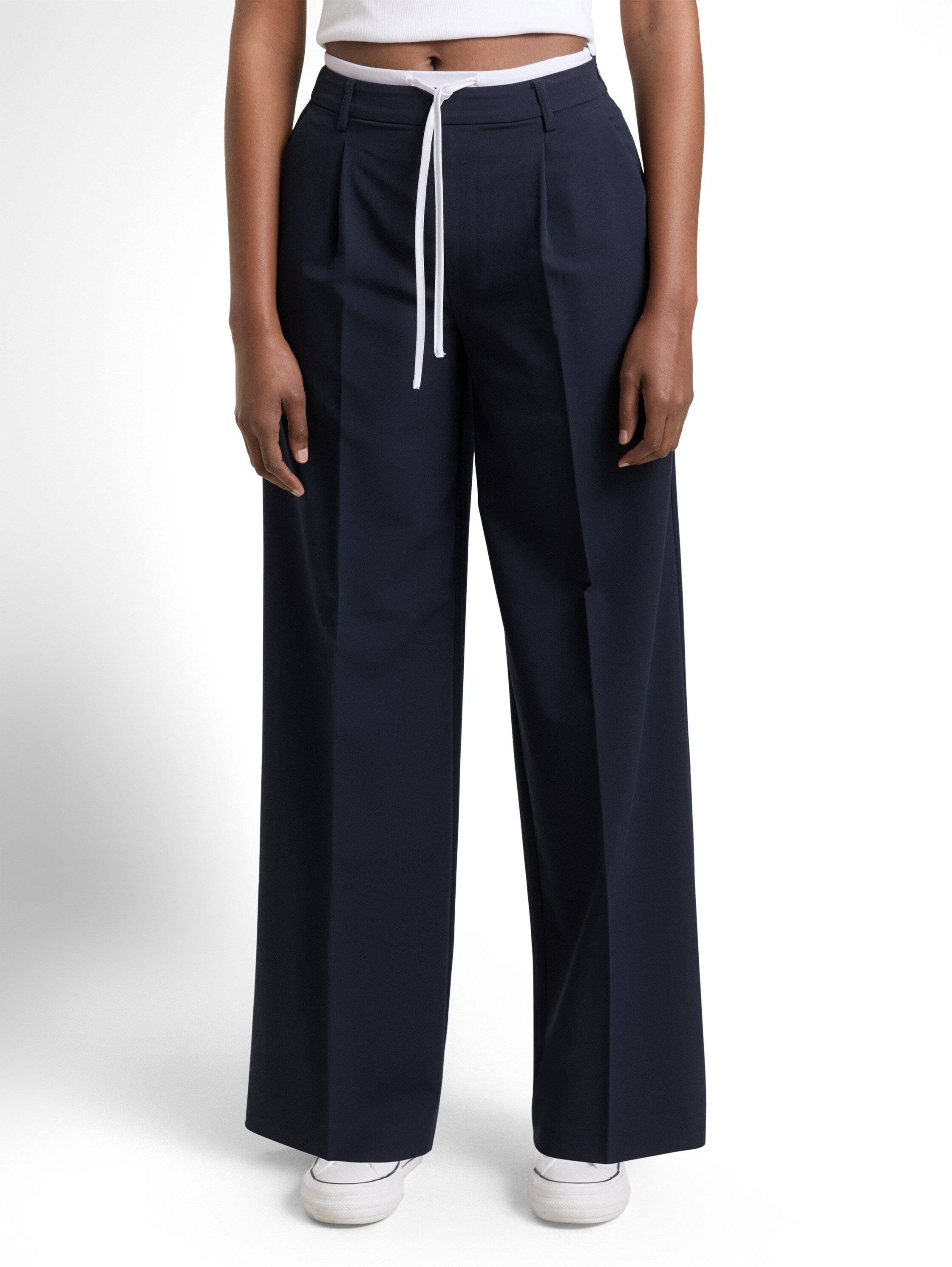 Tom Tailor Navy High-Waisted Pants