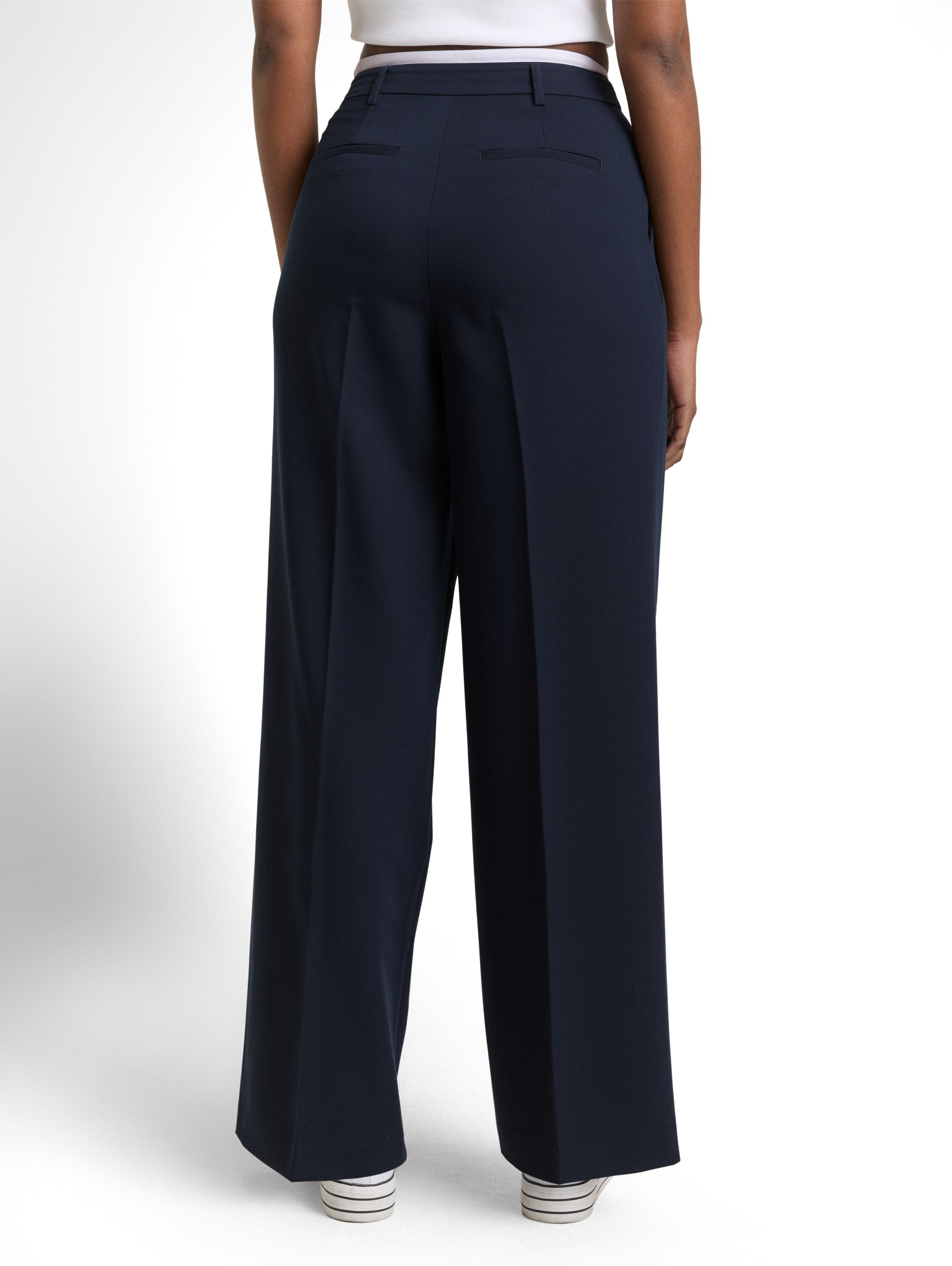 Tom Tailor Navy High-Waisted Pants