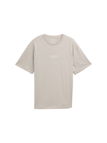 Tom Tailor Relaxed Fit Cotton Light Dove Grey T-shirt