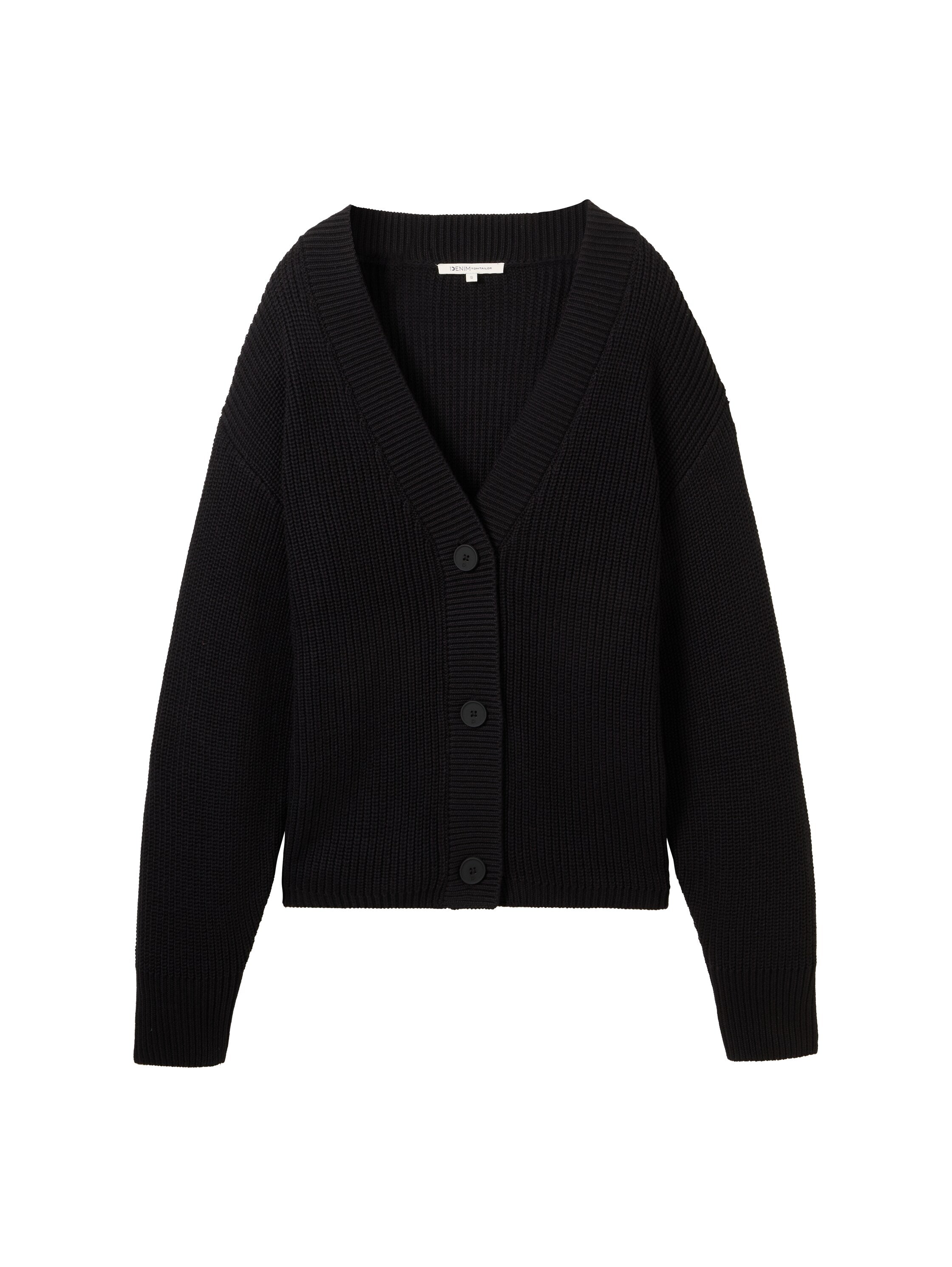 Tom Tailor V-Neck Black Cardigan