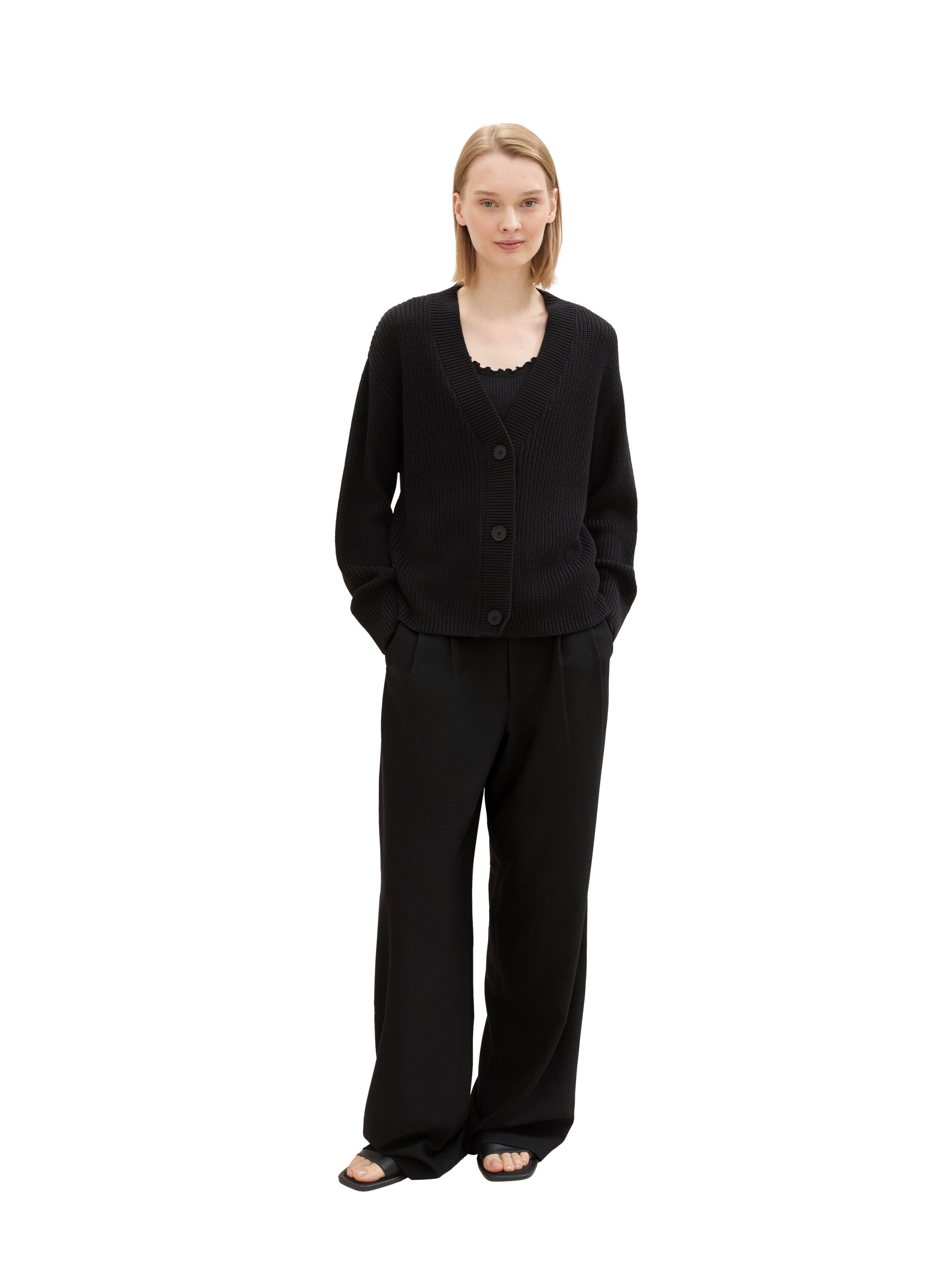 Tom Tailor V-Neck Black Cardigan