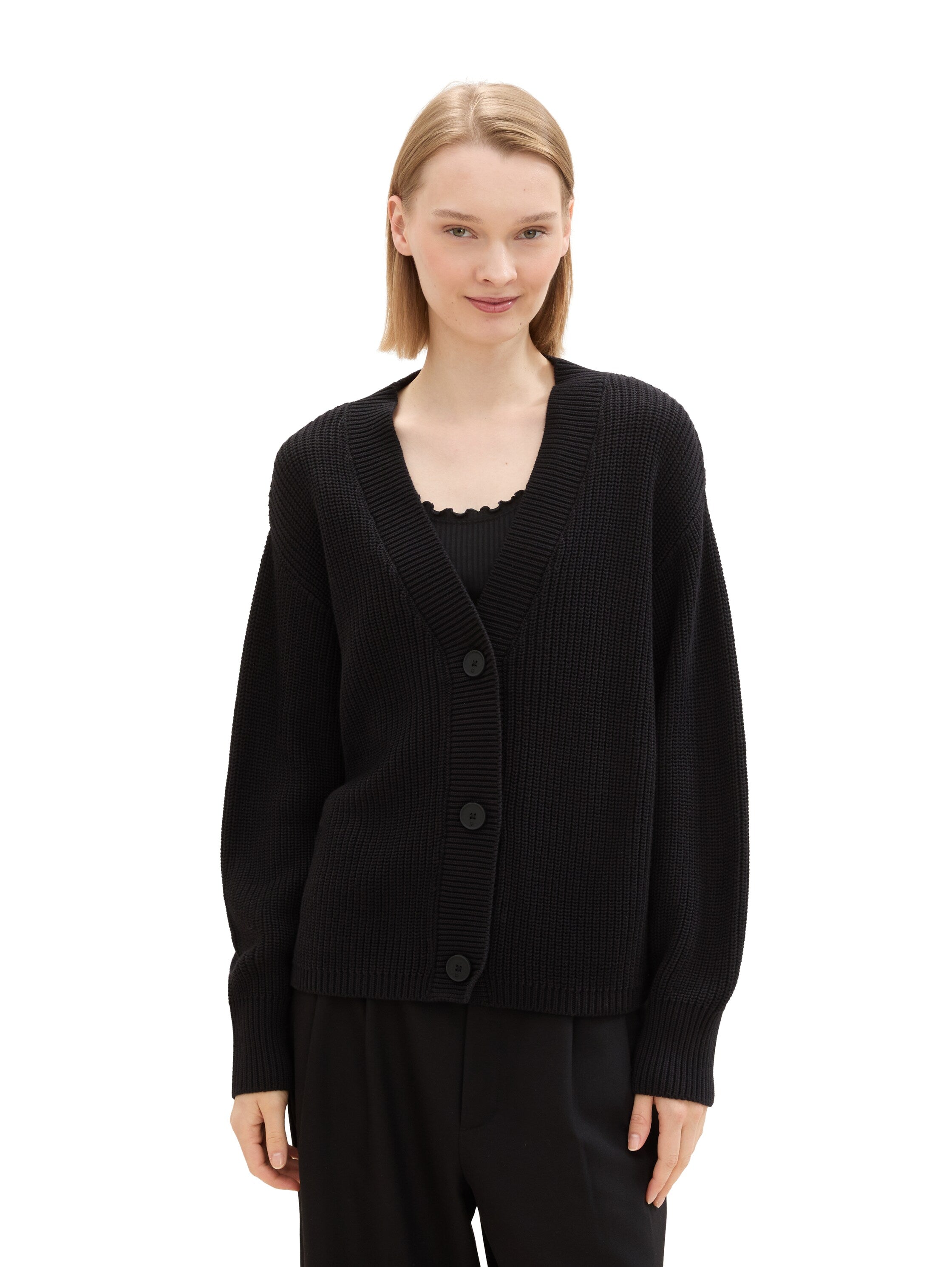 Tom Tailor V-Neck Black Cardigan