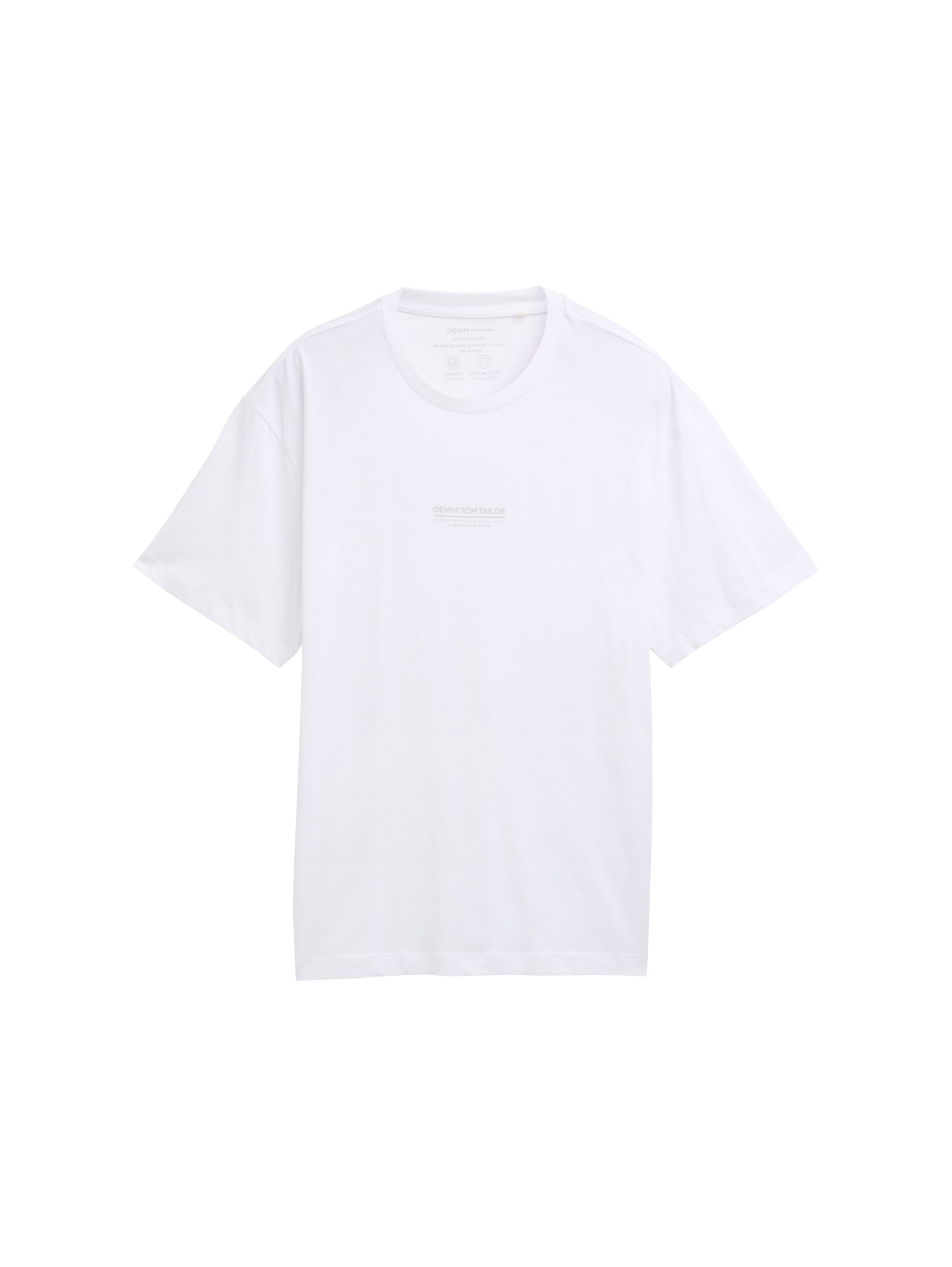 Tom Tailor Relaxed Fit Cotton White T-shirt