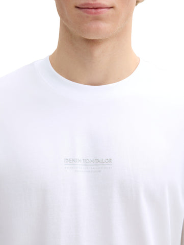 Tom Tailor Relaxed Fit Cotton White T-shirt