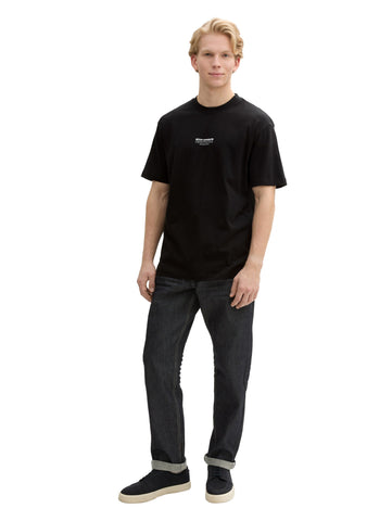 Tom Tailor Relaxed Fit Cotton Black T-shirt
