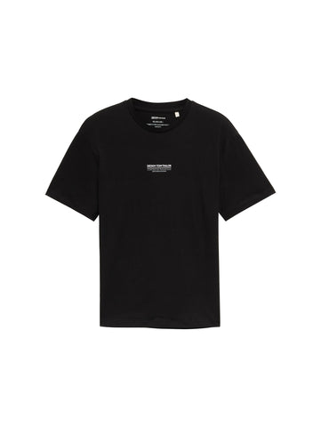 Tom Tailor Relaxed Fit Cotton Black T-shirt