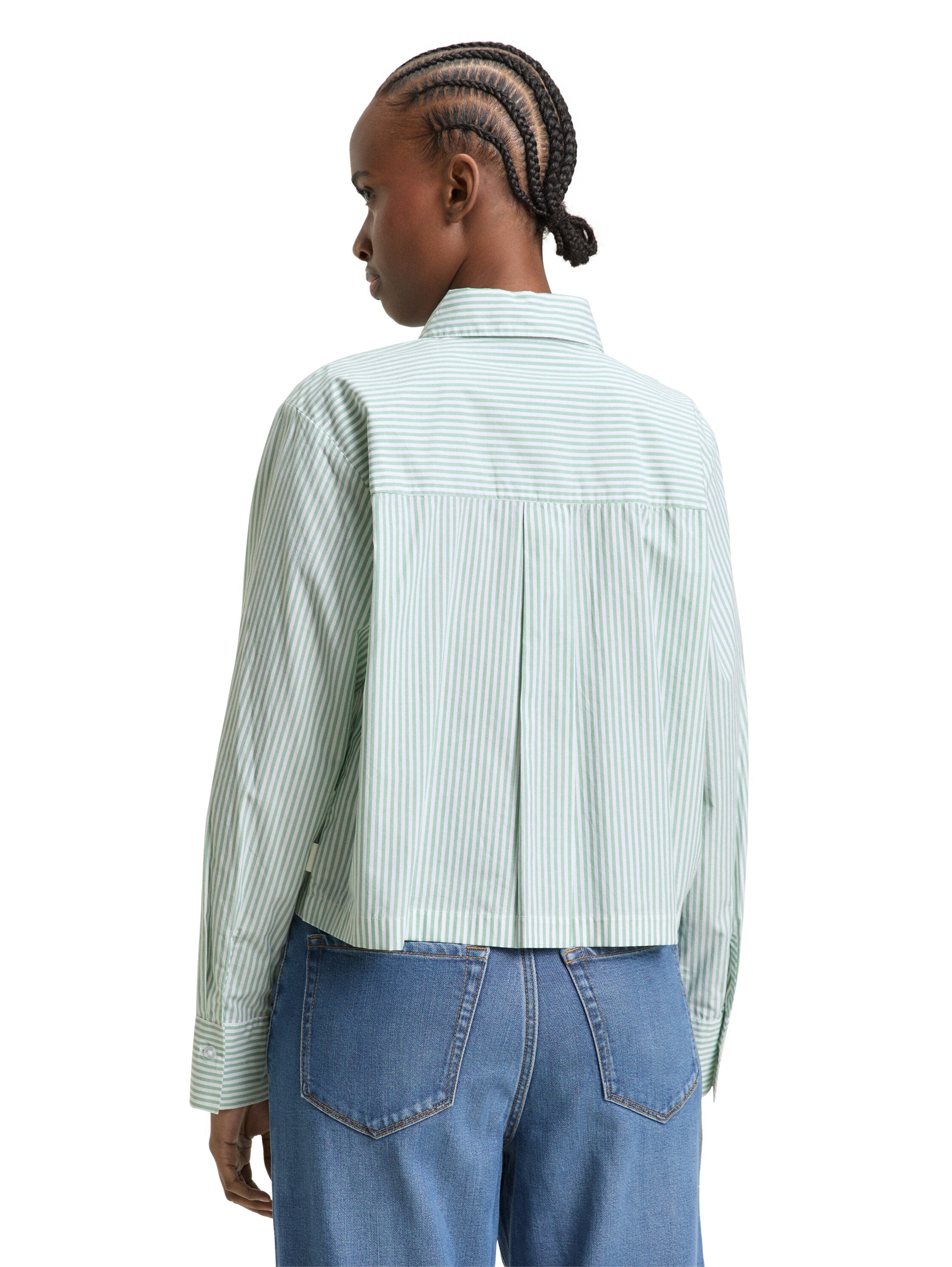 Tom Tailor Green White Stripes Shirt