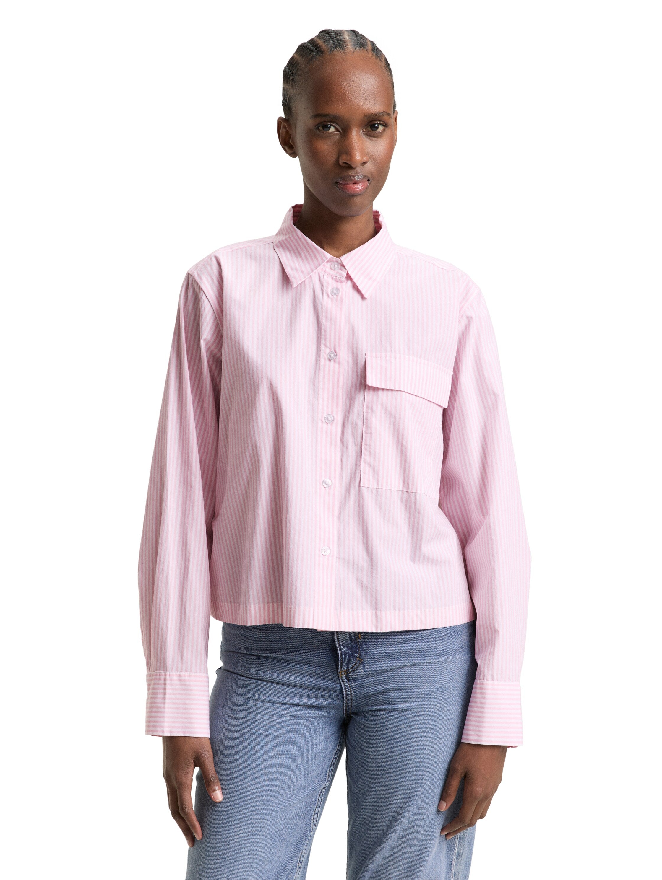 Tom Tailor Pink White Stripes Shirt