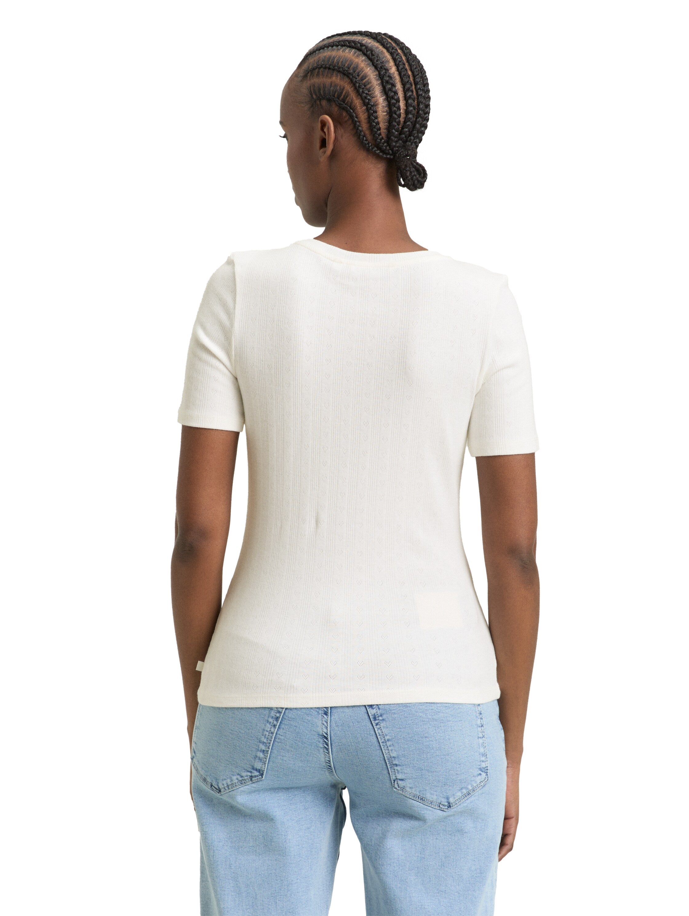 Tom Tailor White Slim Fit T-Shirt