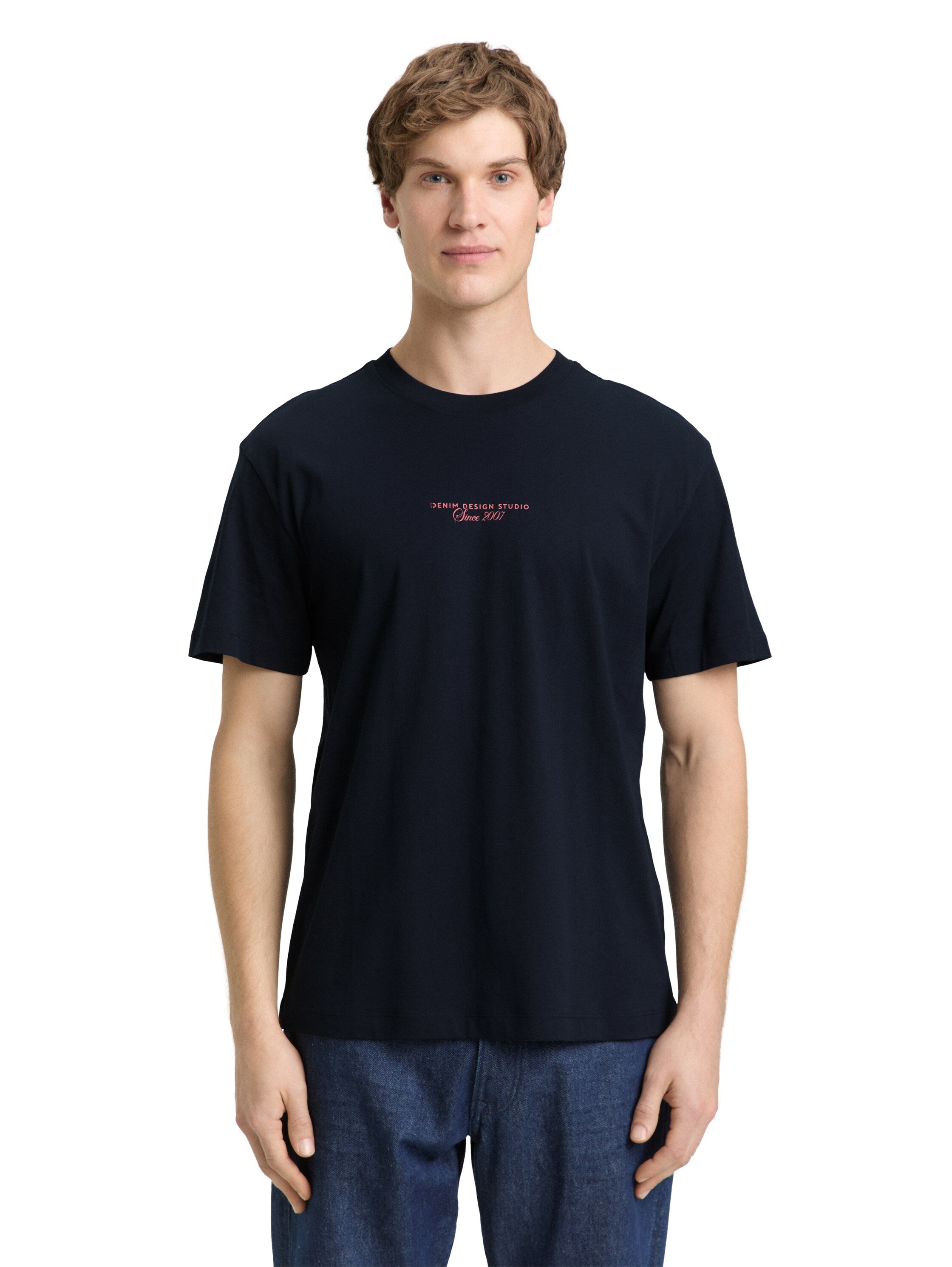 Tom Tailor Navy T-Shirt With Back Print