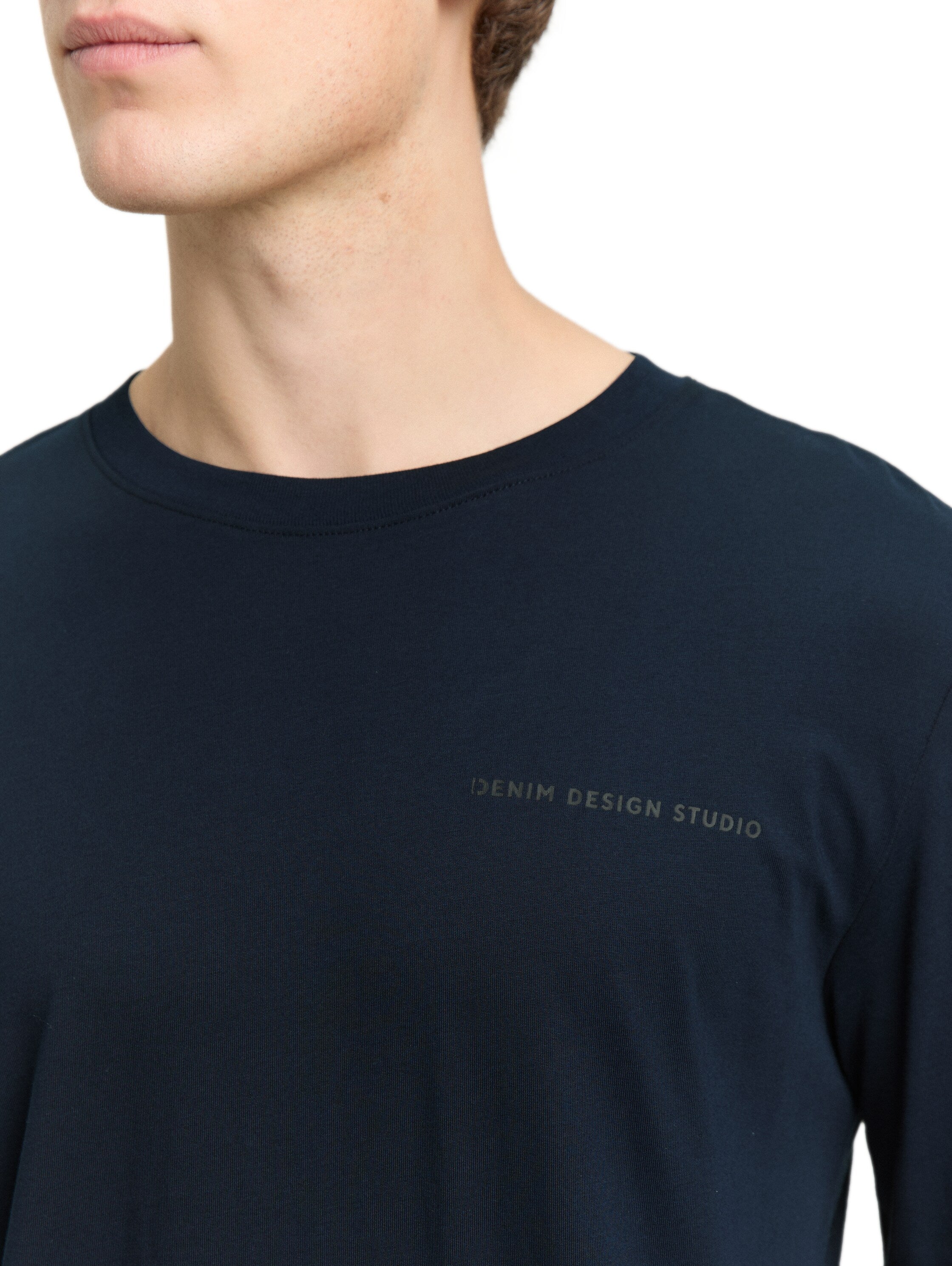Tom Tailor Long Sleeved Navy T-Shirt