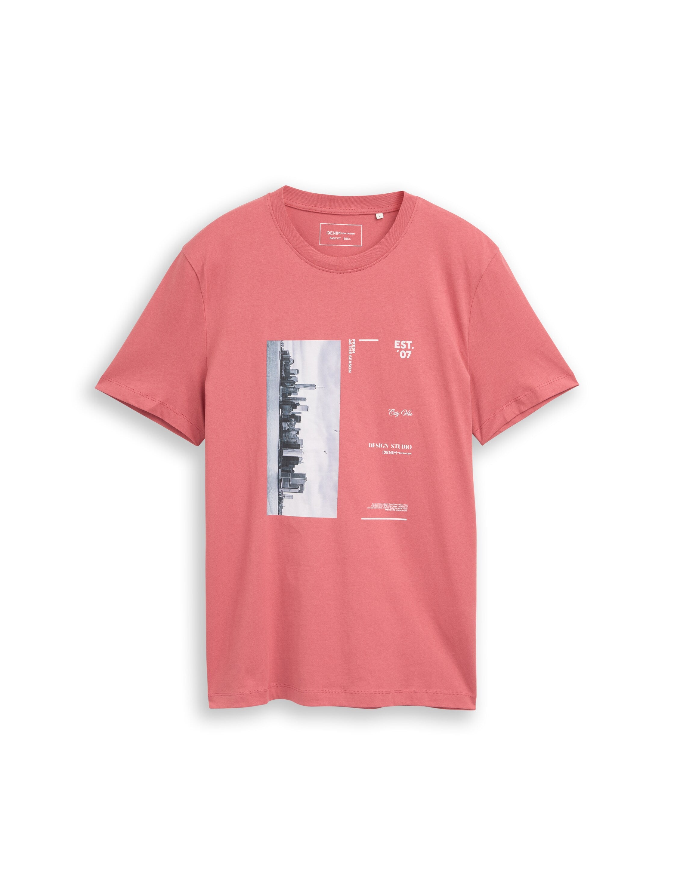 Tom Tailor Pink T-Shirt With Front Design