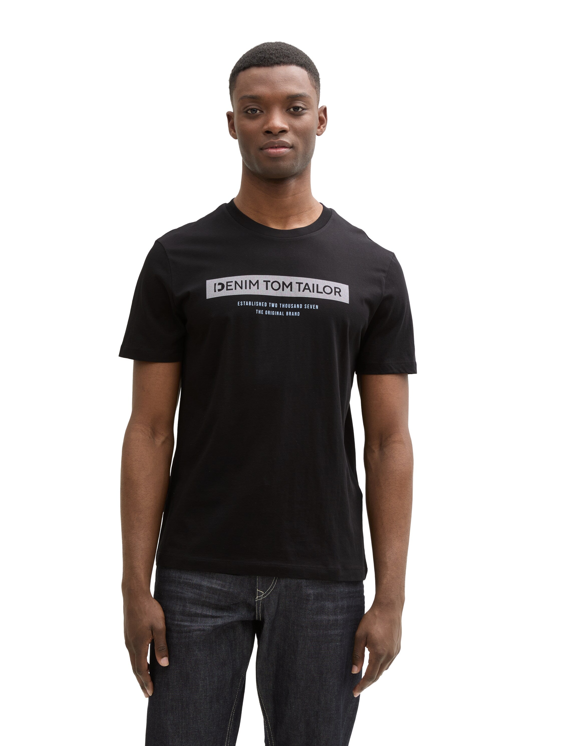 Tom Tailor Black Short Sleeved T-Shirt