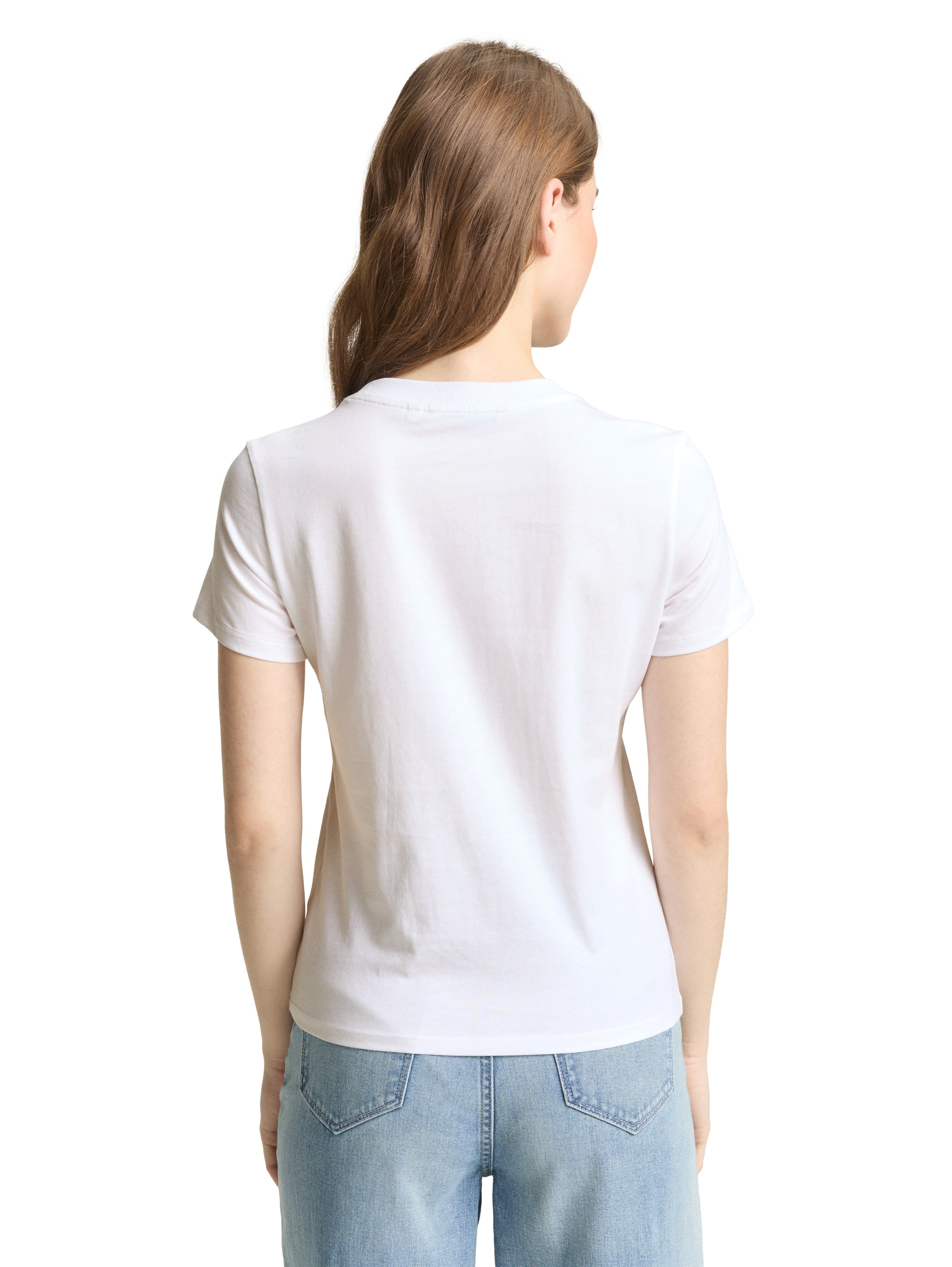 Tom Tailor White Full Of Love Print Design T-Shirt