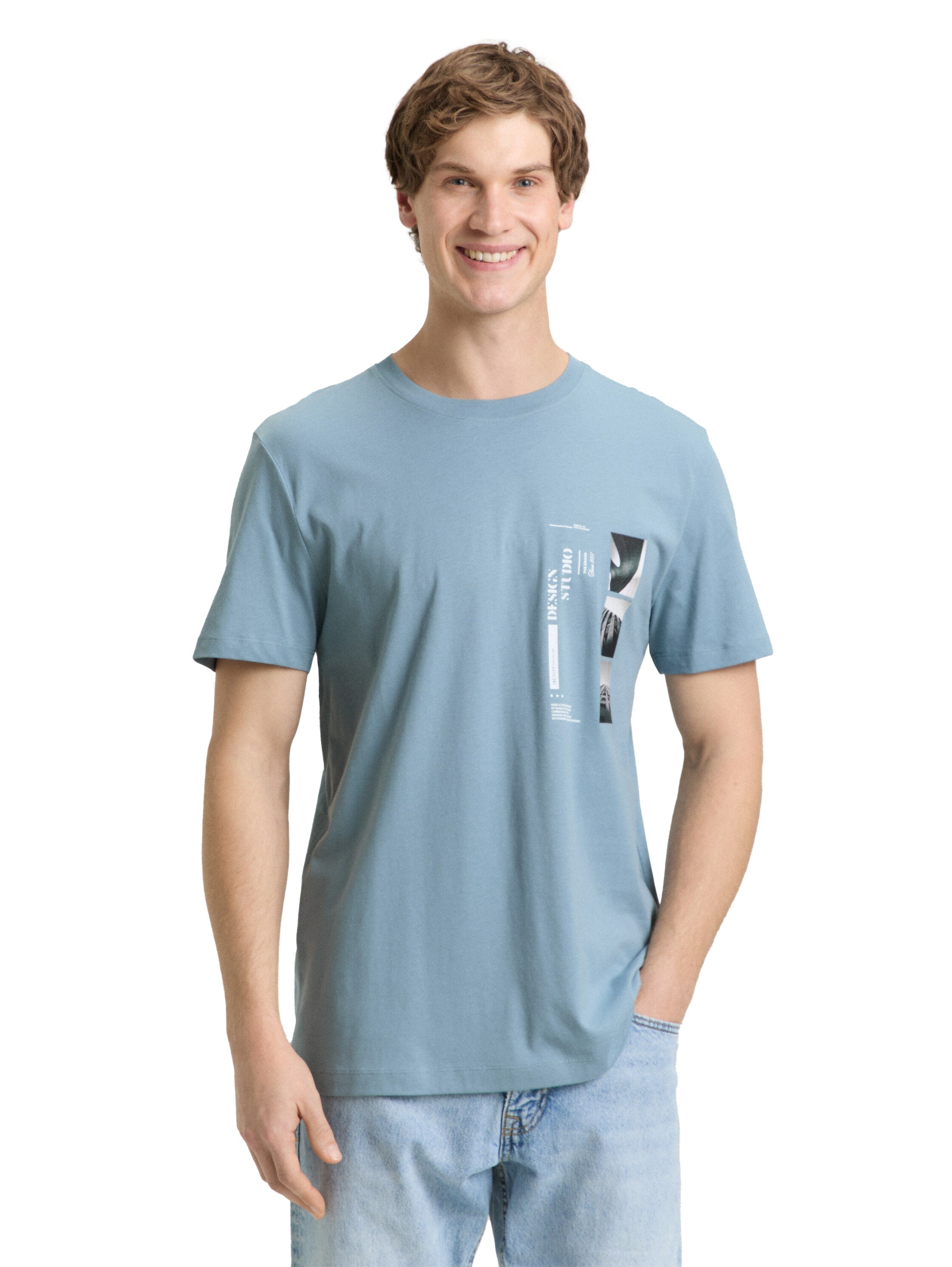 Tom Tailor Blue T-Shirt With Front Design
