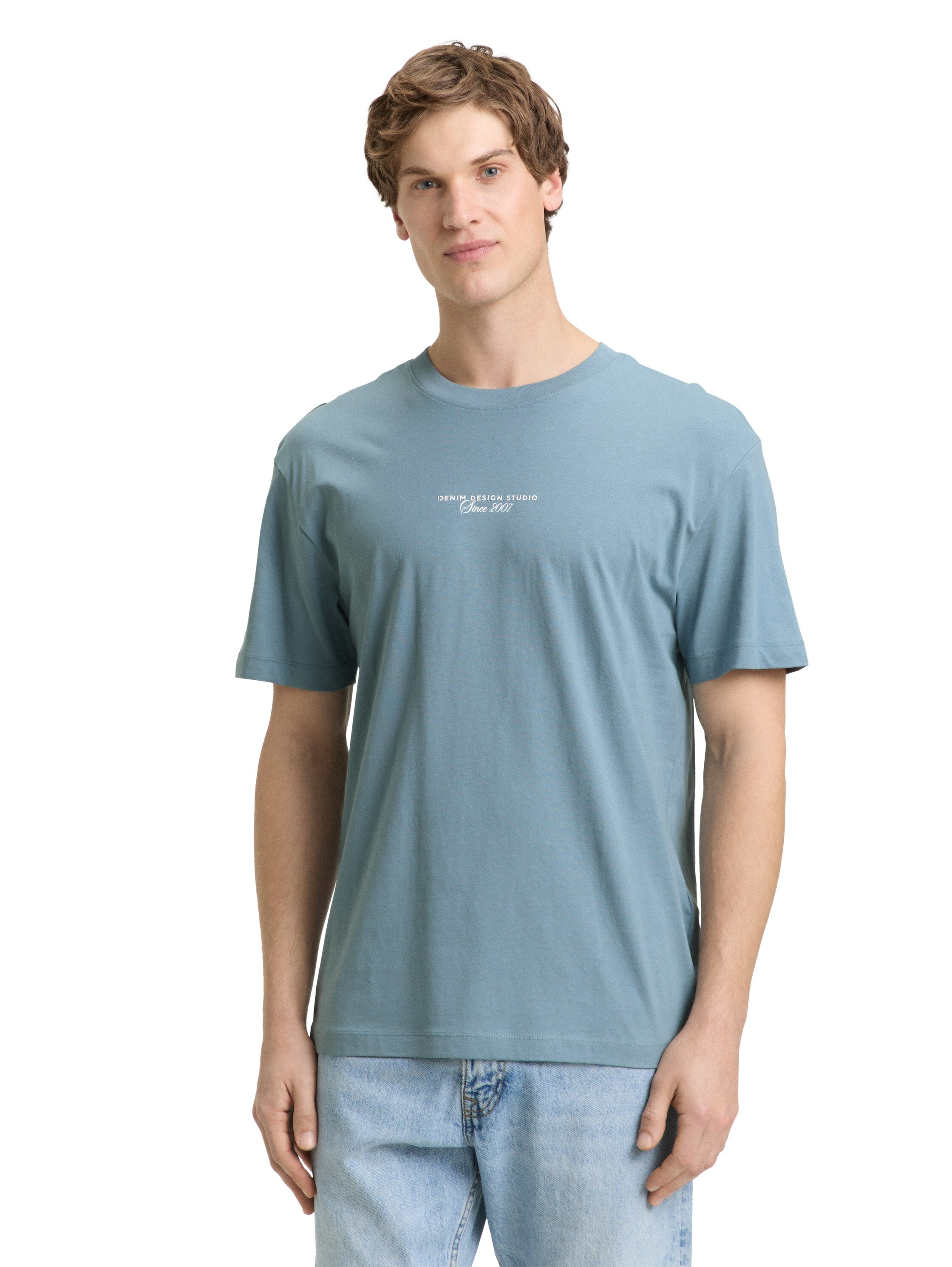 Tom Tailor Blue T-Shirt With Back Print