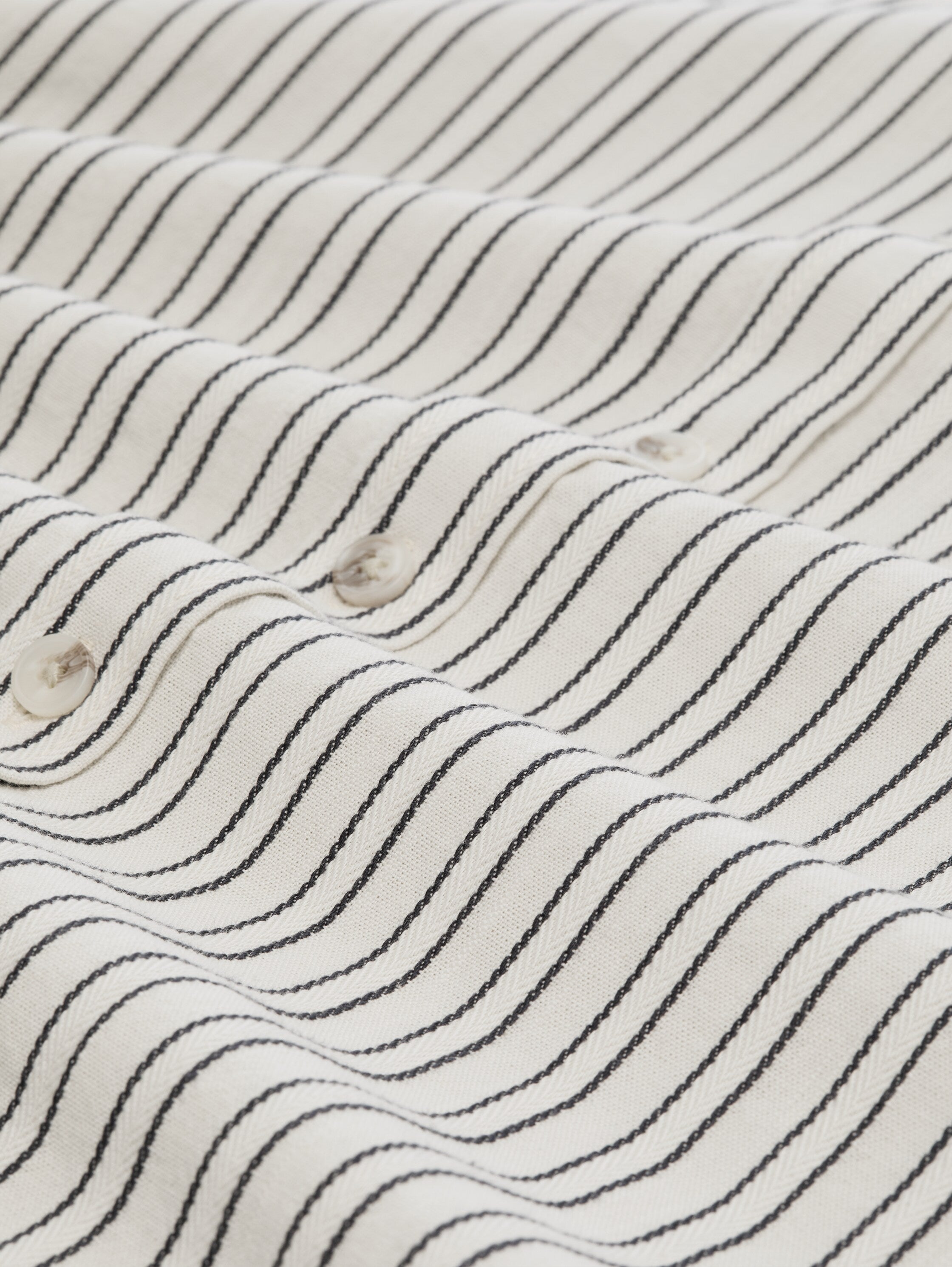 Tom Tailor Long-Sleeved Light Beige Shirt With Striped Design