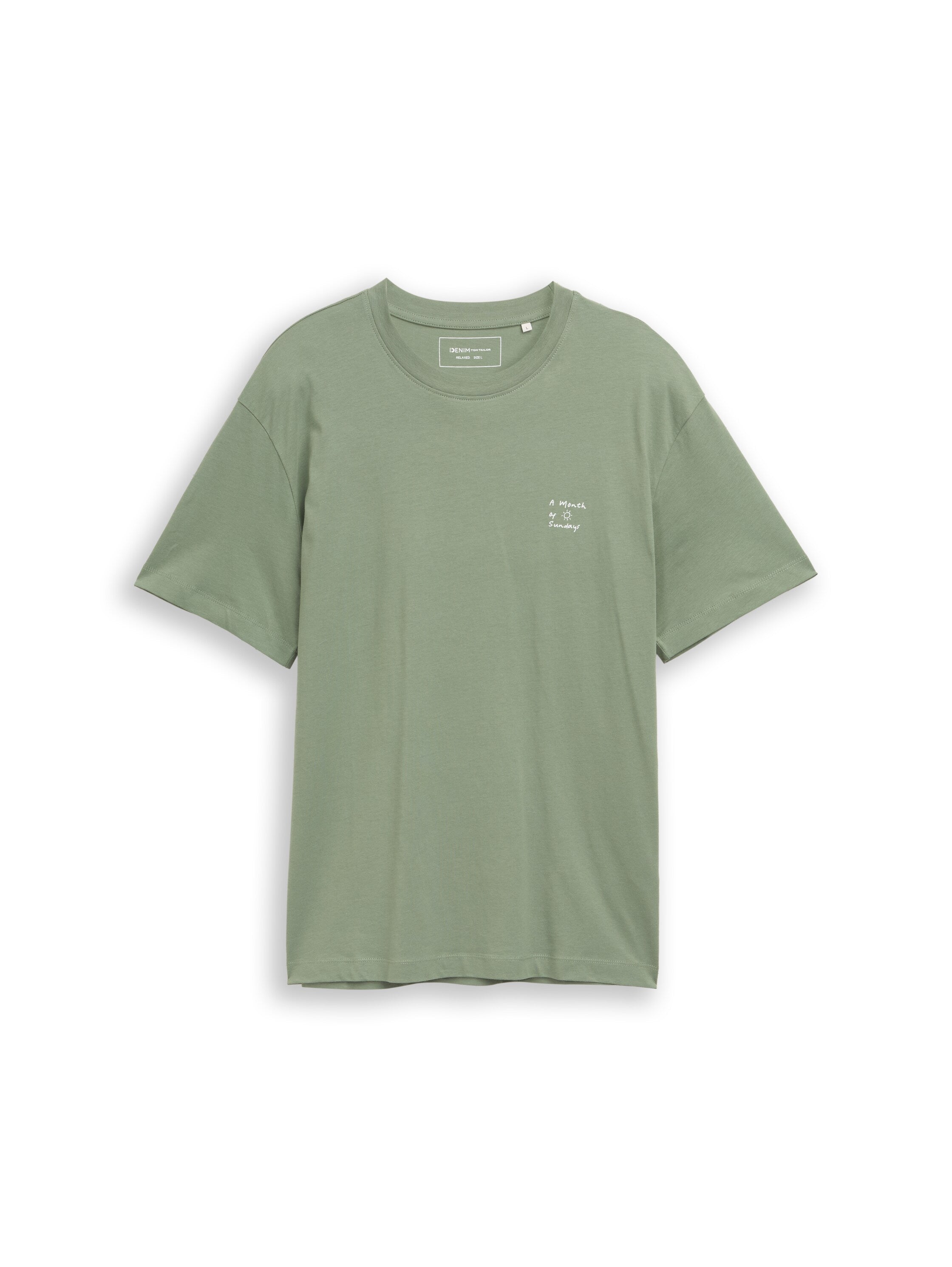 Tom Tailor Olive Relaxed Fit Cotton T-shirt