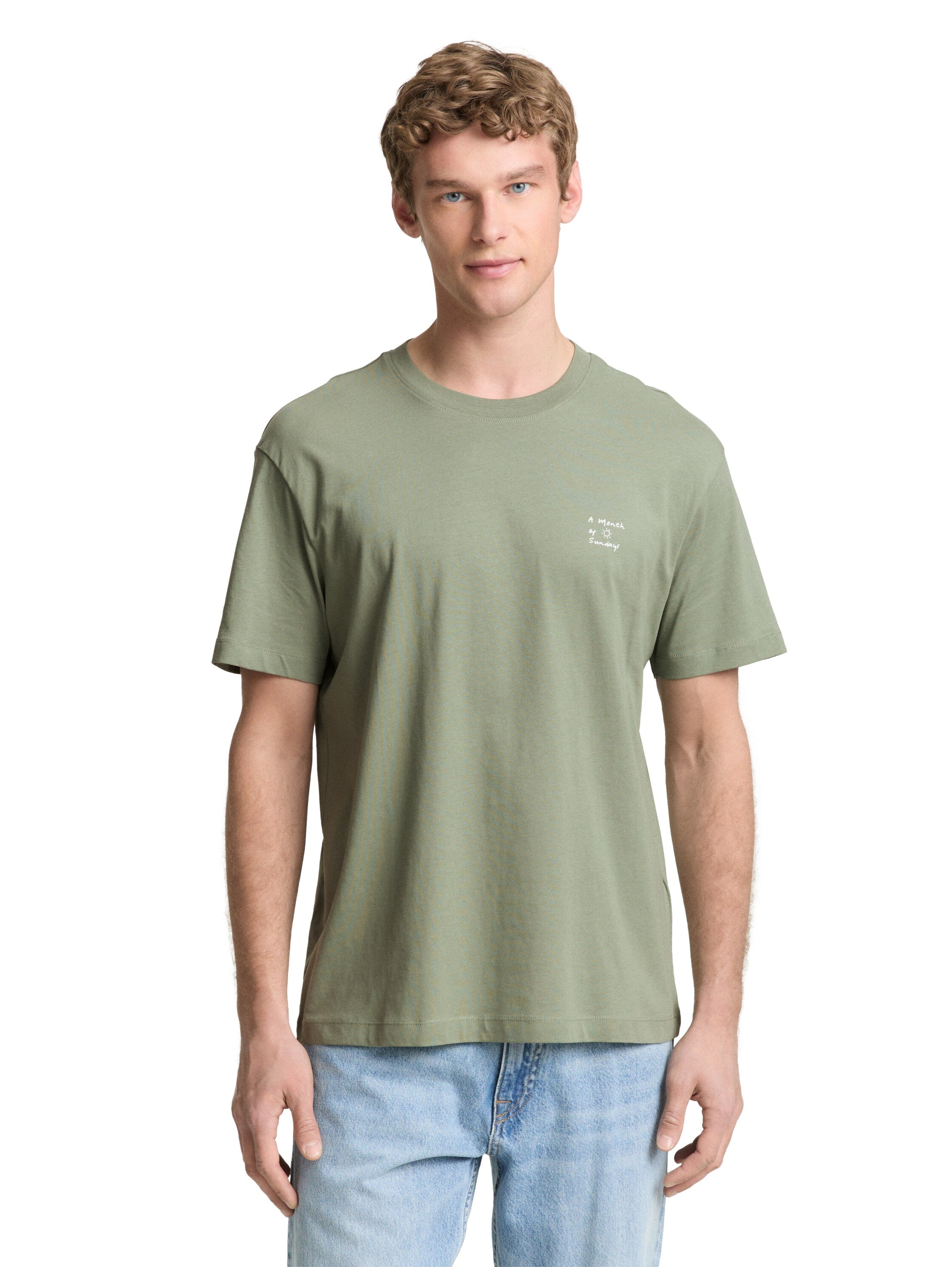 Tom Tailor Olive Relaxed Fit Cotton T-shirt