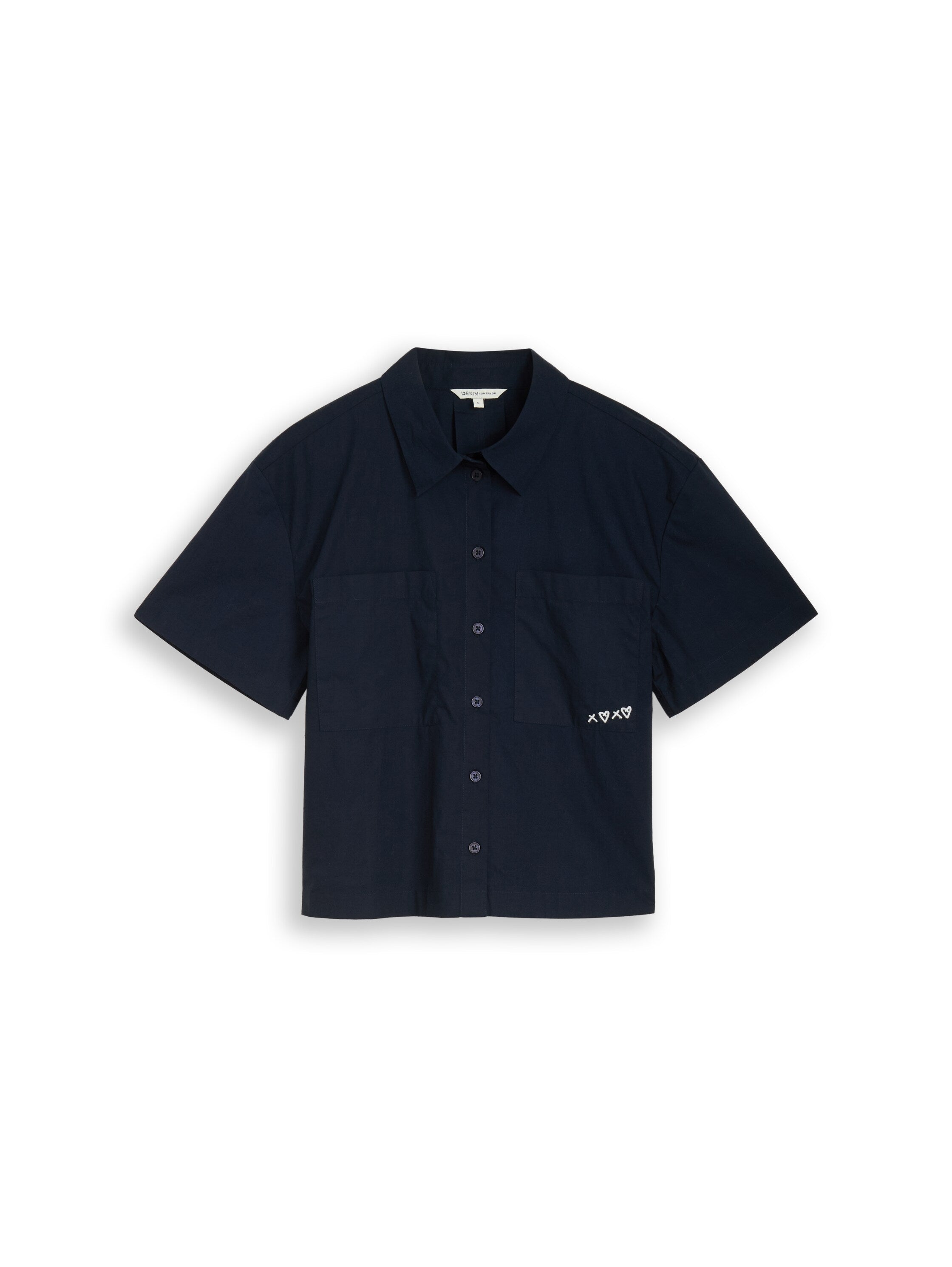 Tom Tailor Navy Boxy Fit Cotton Blouse