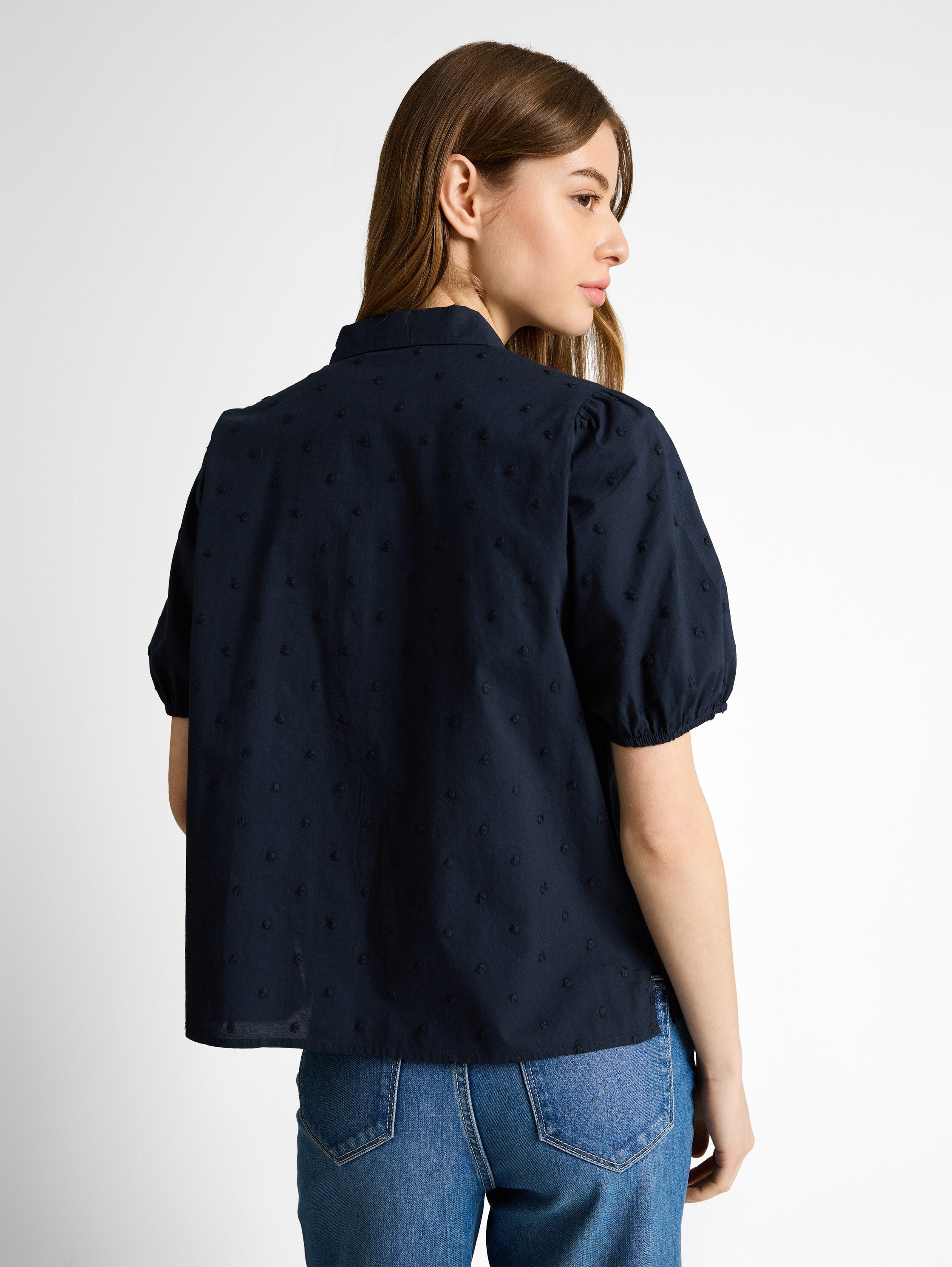 Tom Tailor Navy Blouse With Embroidery