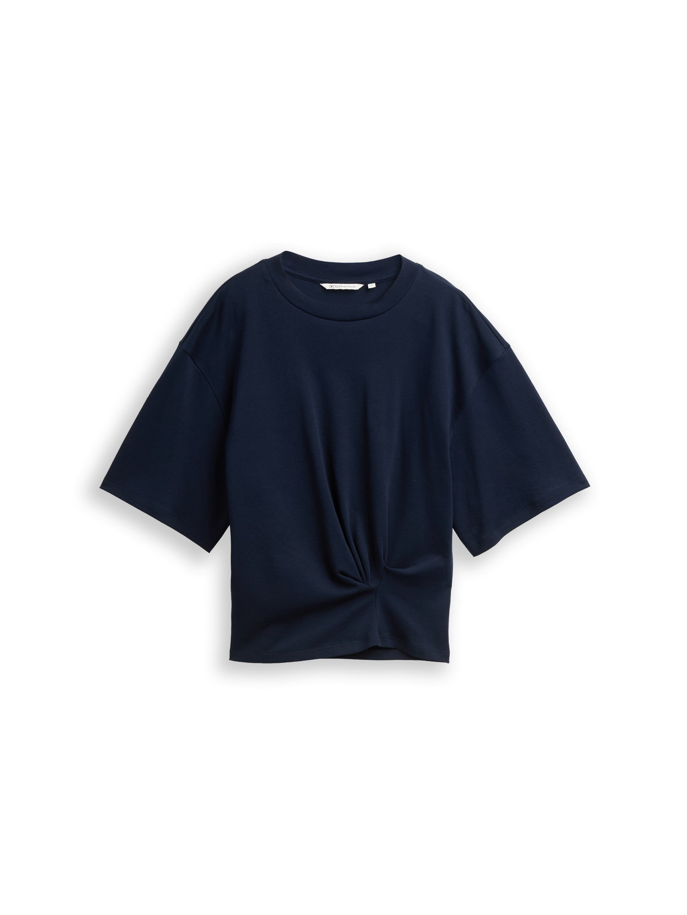 Tom Tailor Navy T-shirt With Knot Detail