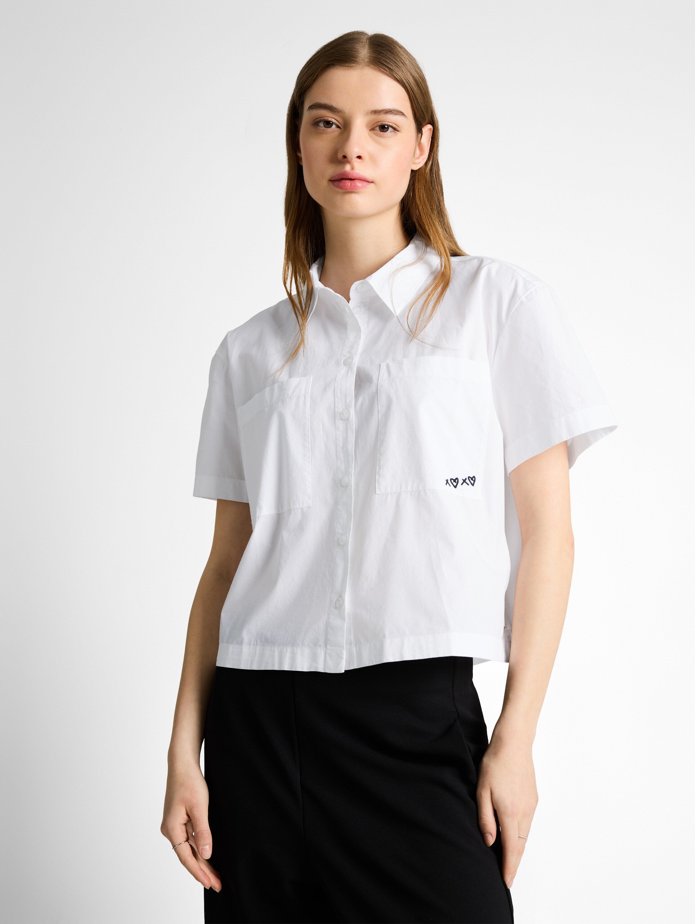 Tom Tailor White Boxy Fit Cotton Blouse