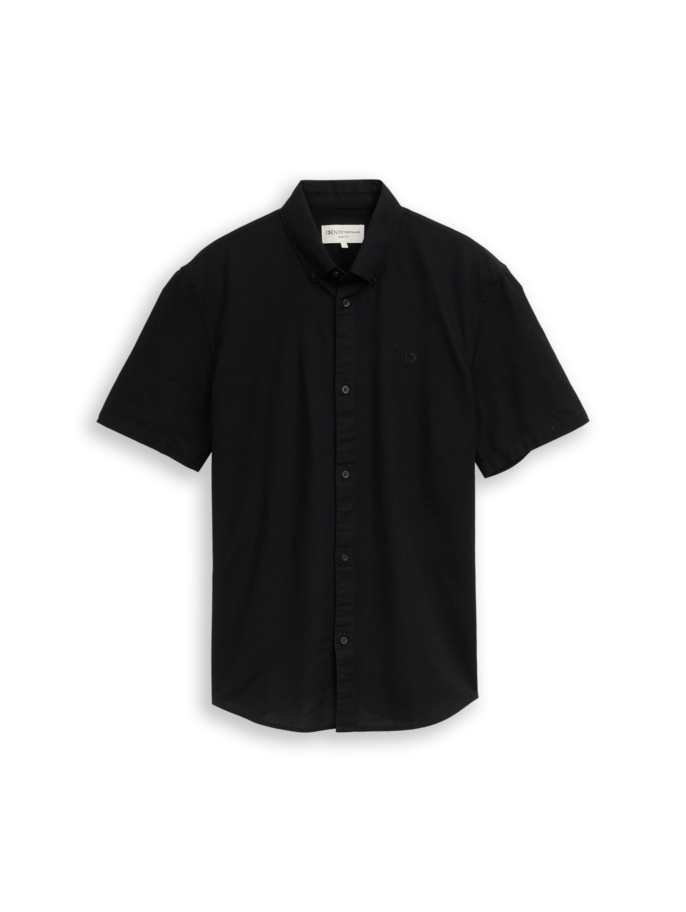 Tom Tailor Black Relaxed Fit Short Sleeve Shirt