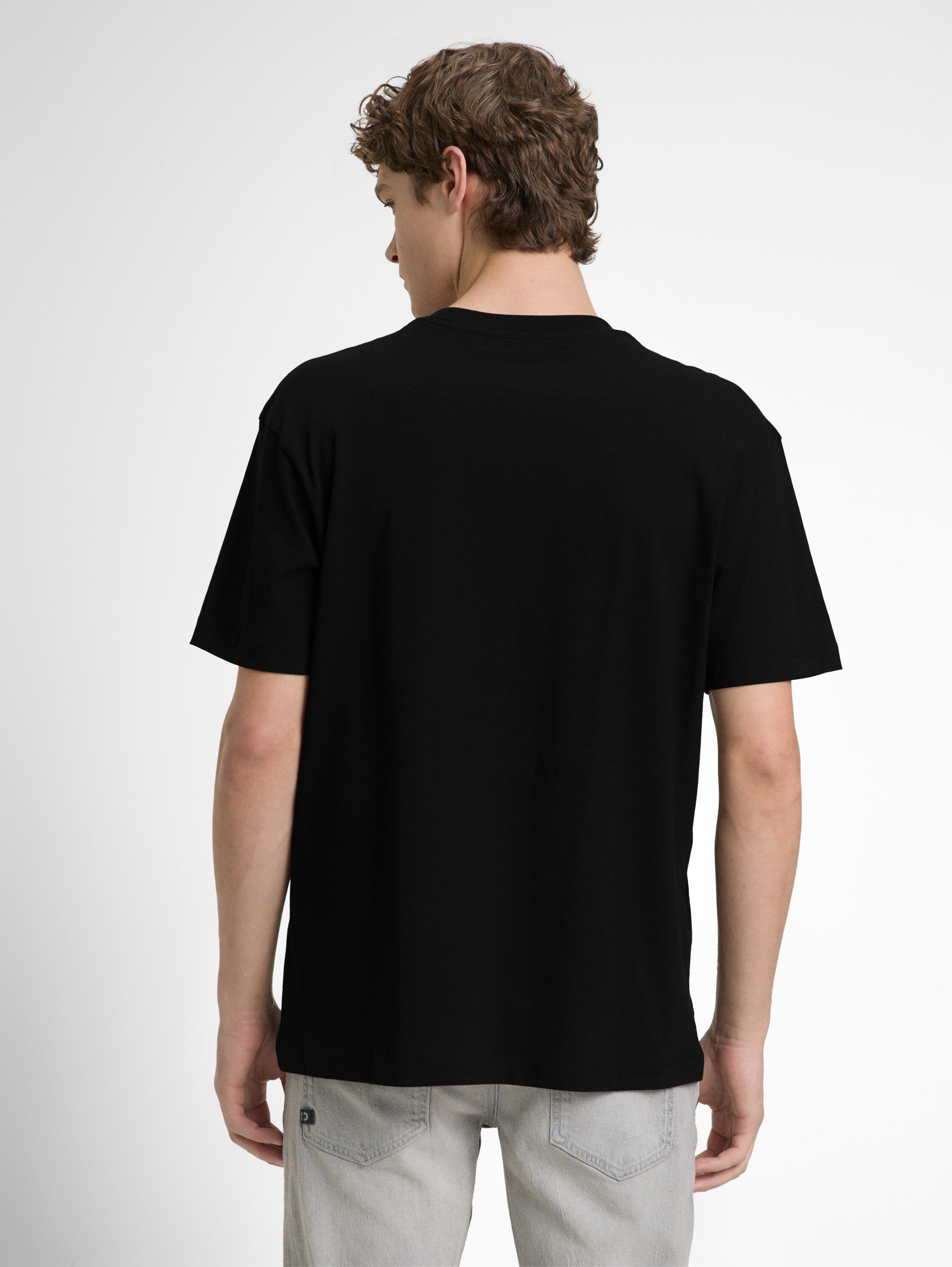 Tom Tailor Black Round Neck T-Shirt