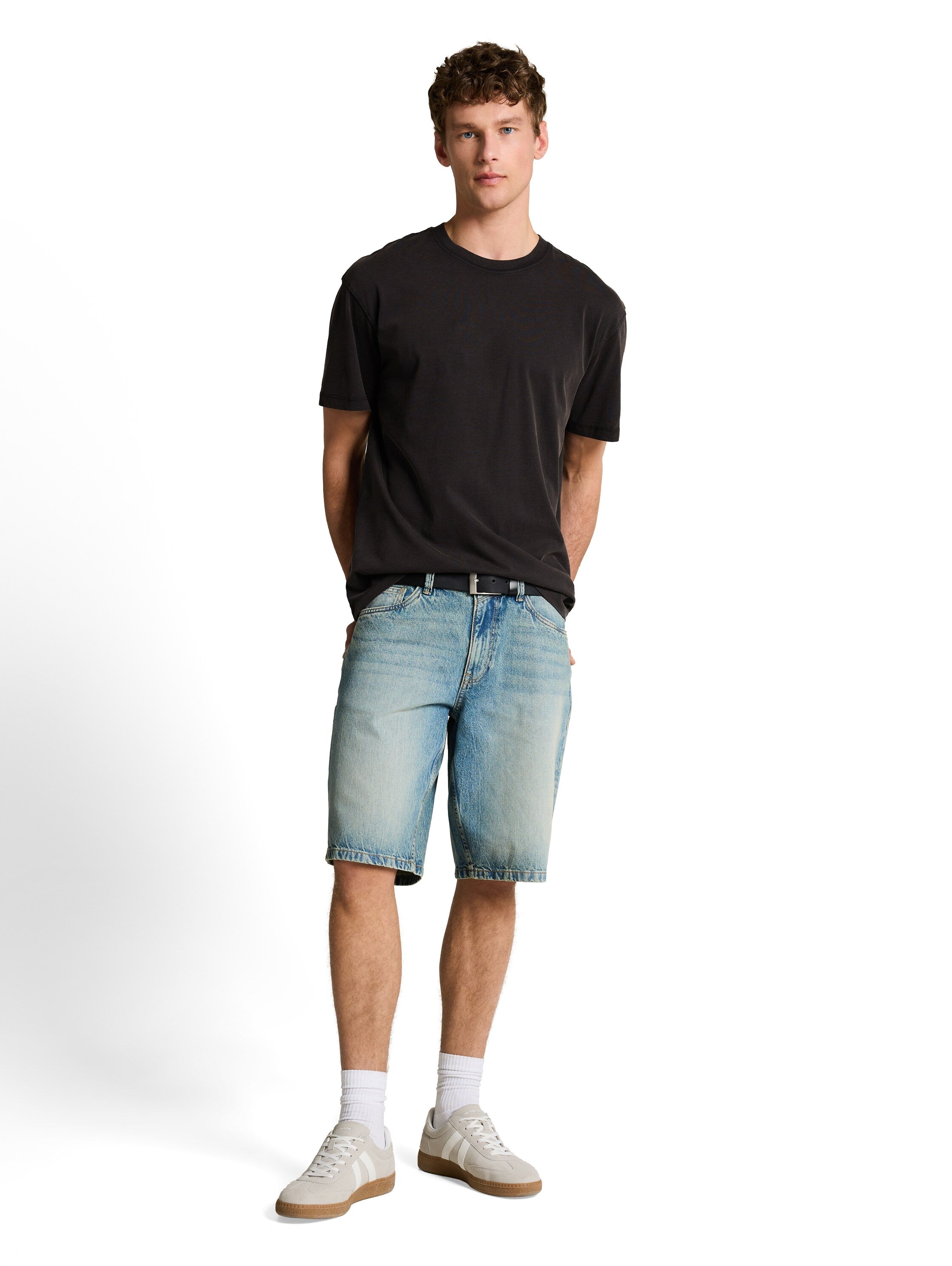 Tom Tailor Black Short Sleeved Plain T-Shirt