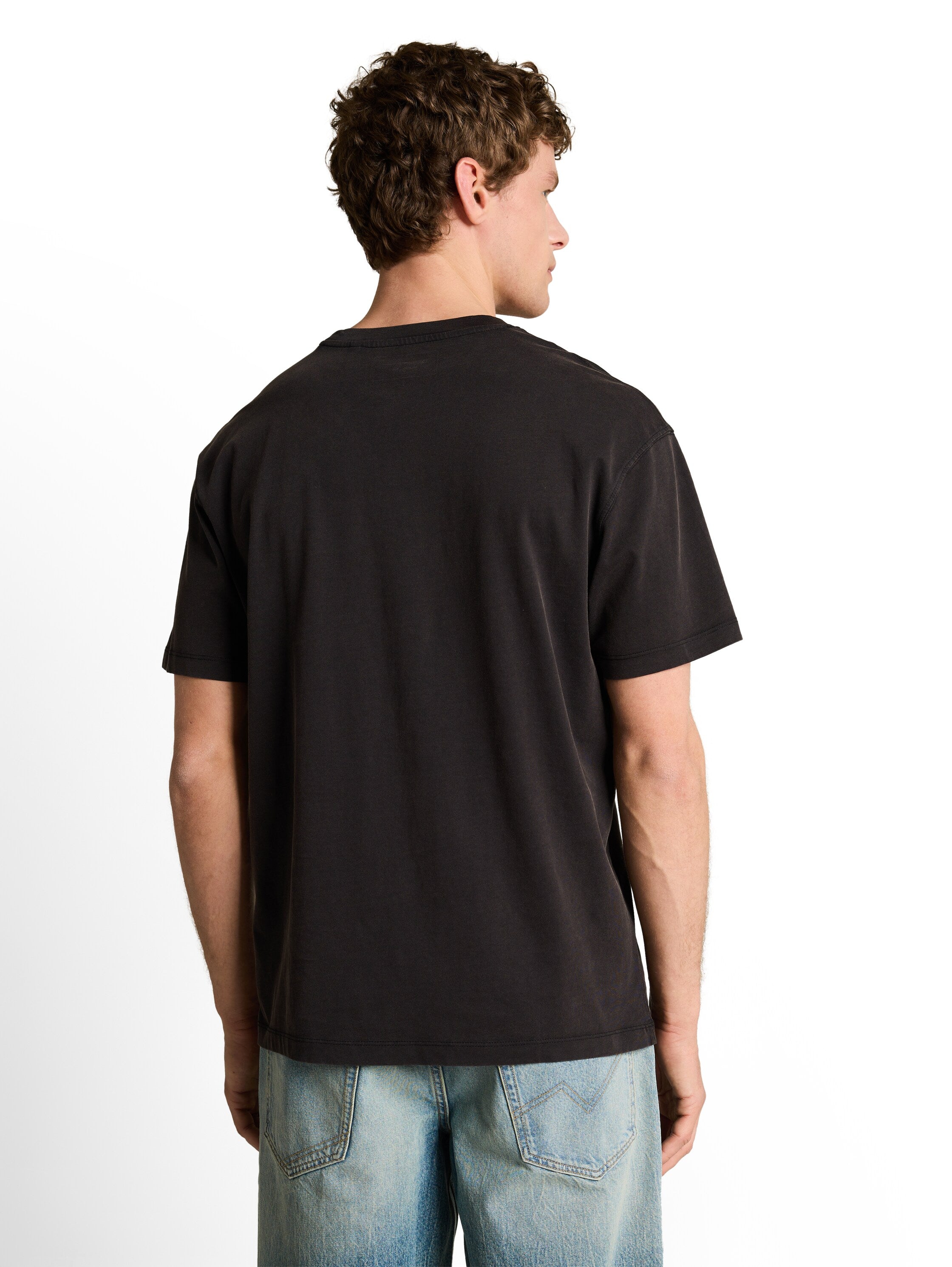 Tom Tailor Black Short Sleeved Plain T-Shirt