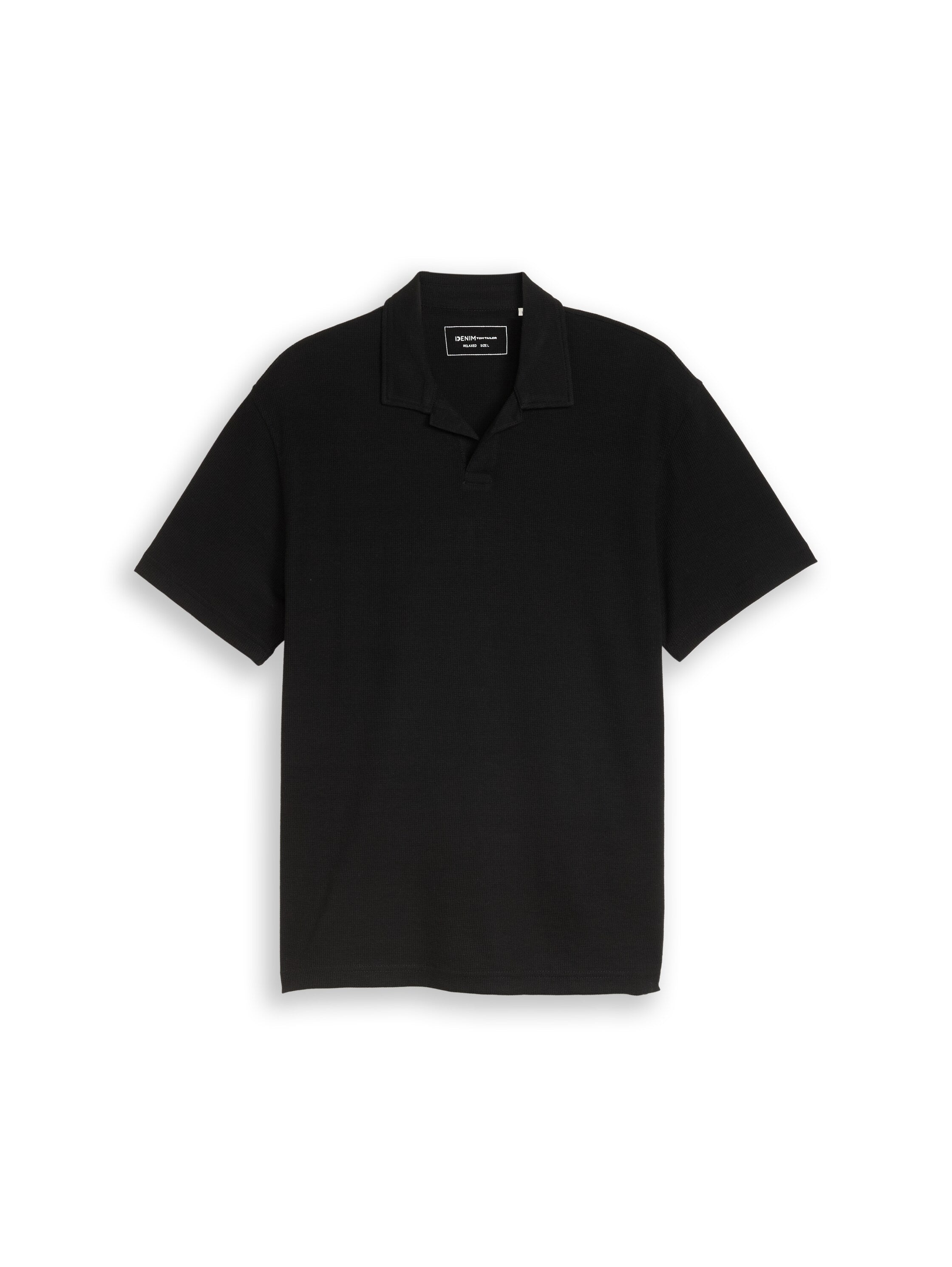 Tom Tailor Black Short Sleeved Polo